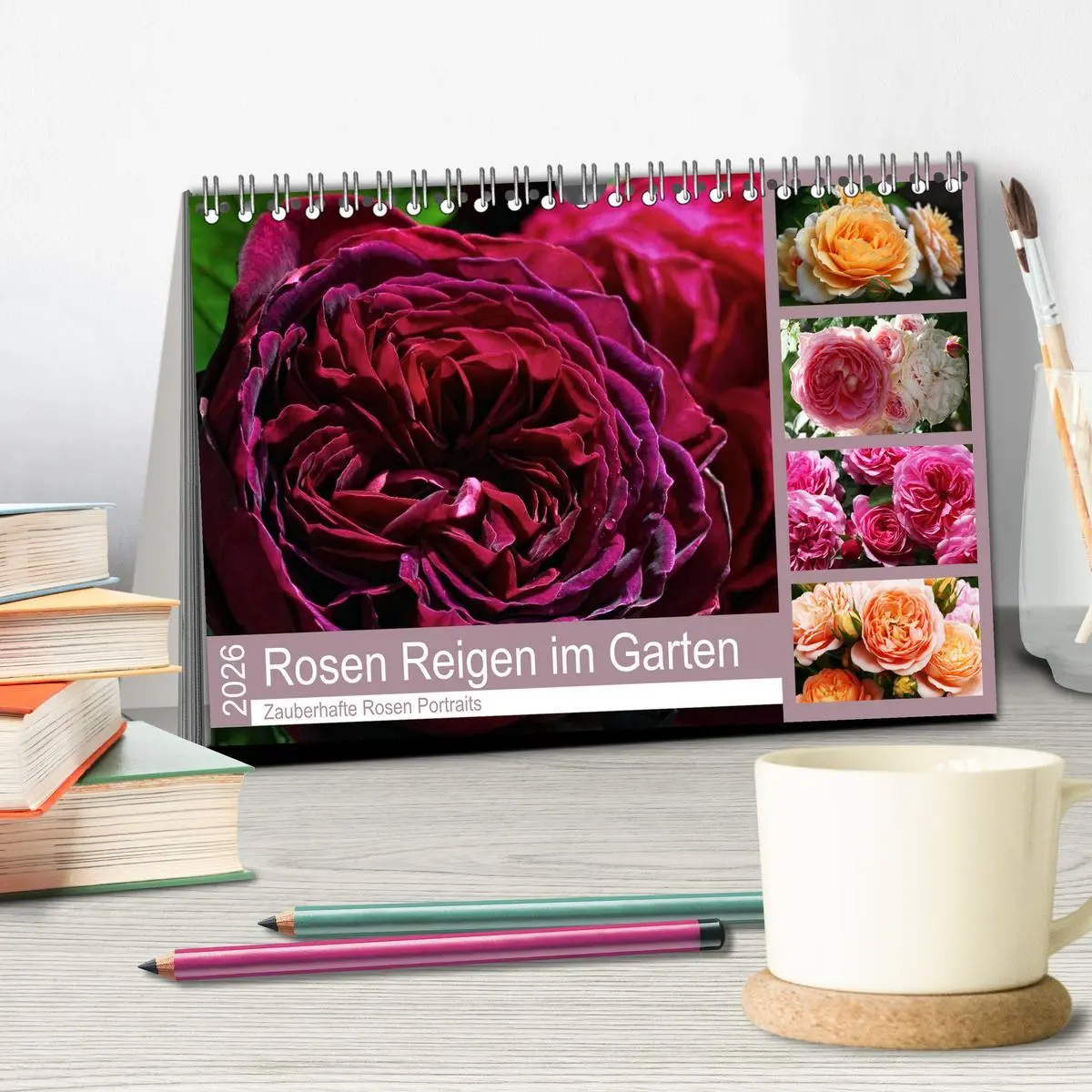 Bild: 9783457907580 | Rosen Reigen im Garten (Tischkalender 2026 DIN A5 quer), CALVENDO...