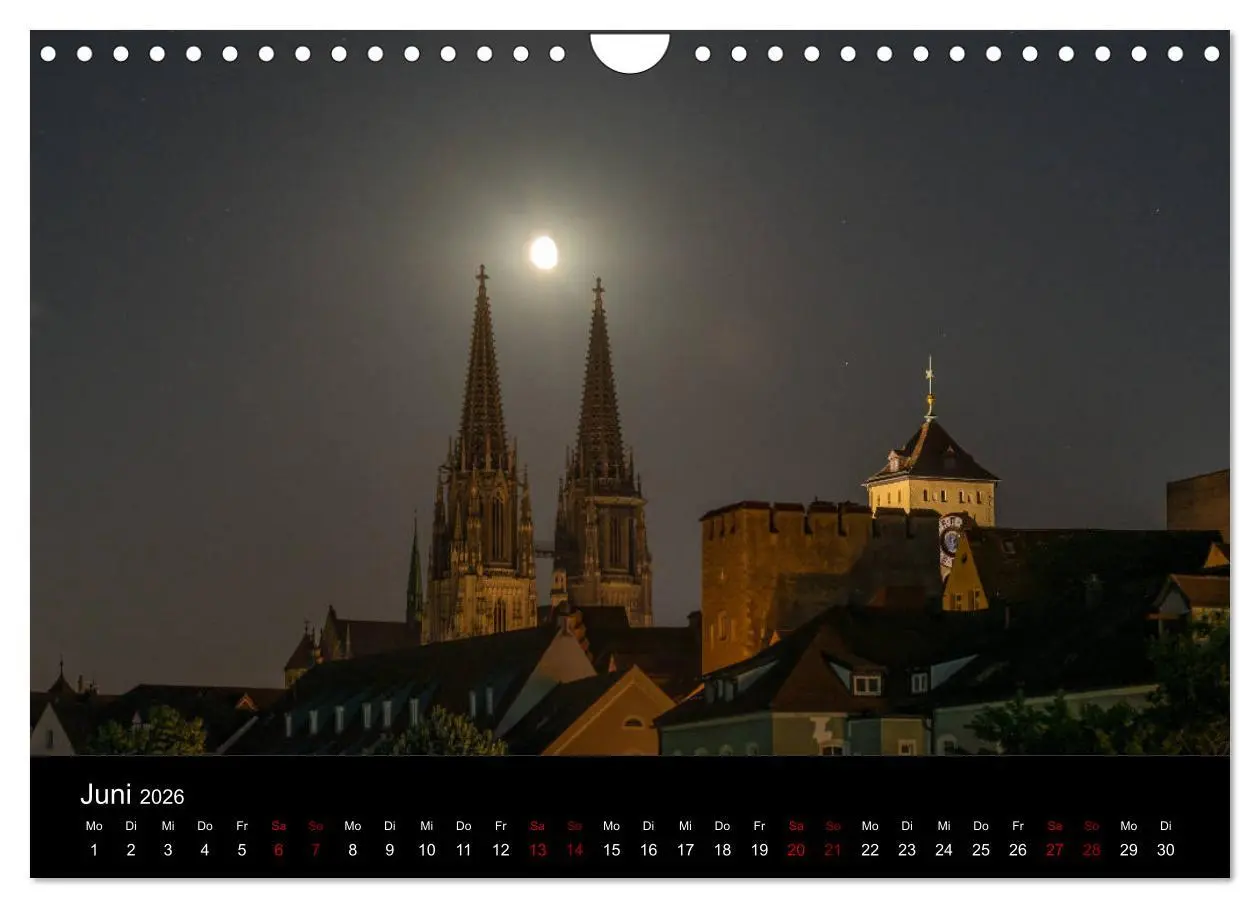 Bild: 9783516237580 | Regensburg bei Nacht (Wandkalender 2026 DIN A4 quer), CALVENDO...