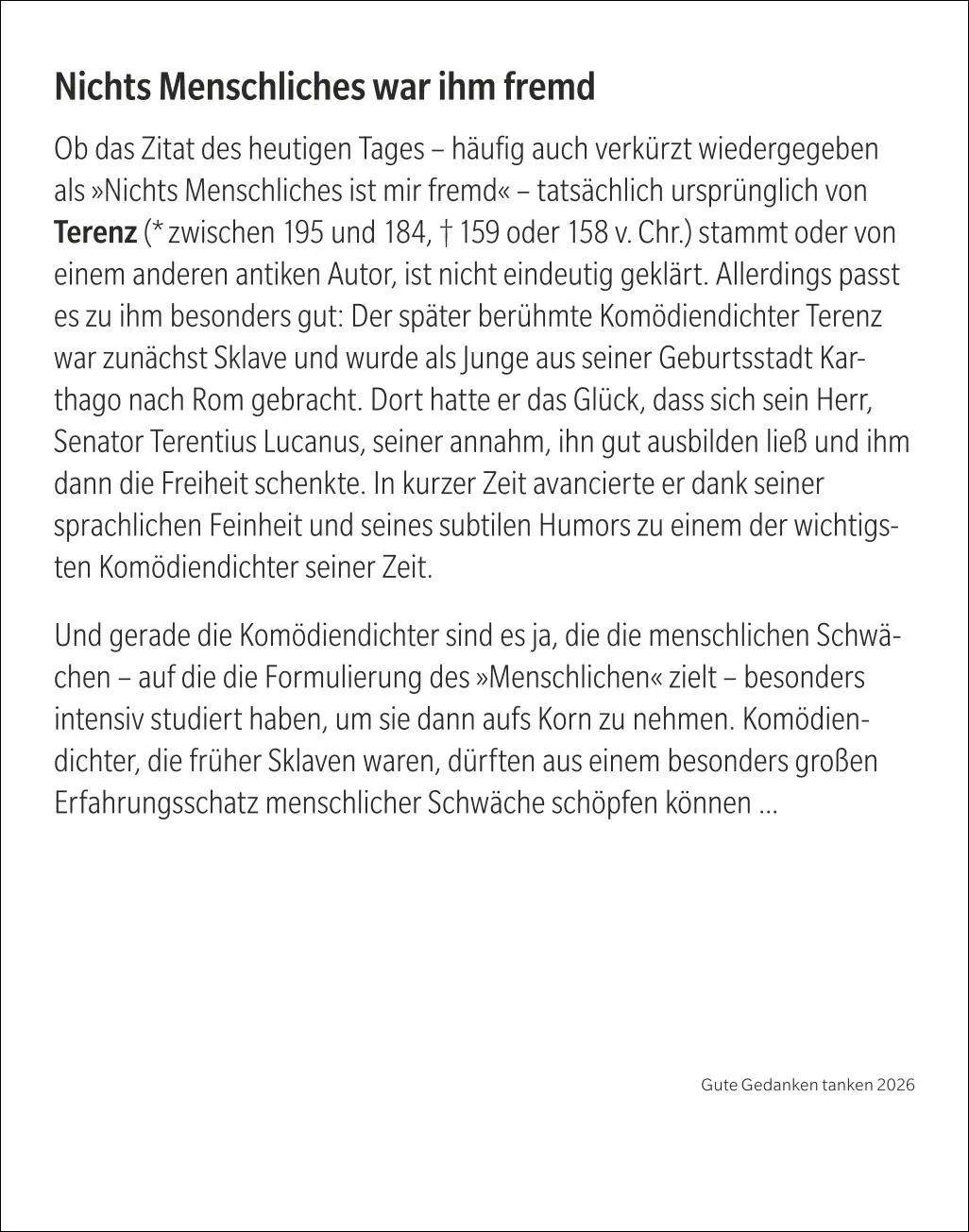 Bild: 9783840037580 | Gute Gedanken tanken Tagesabreißkalender 2026 - Denkanstöße für das...