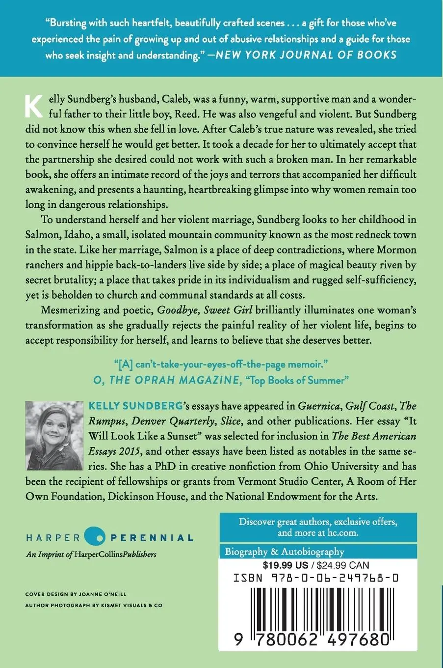 Rückseite: 9780062497680 | Goodbye, Sweet Girl | A Story of Domestic Violence and Survival | Buch