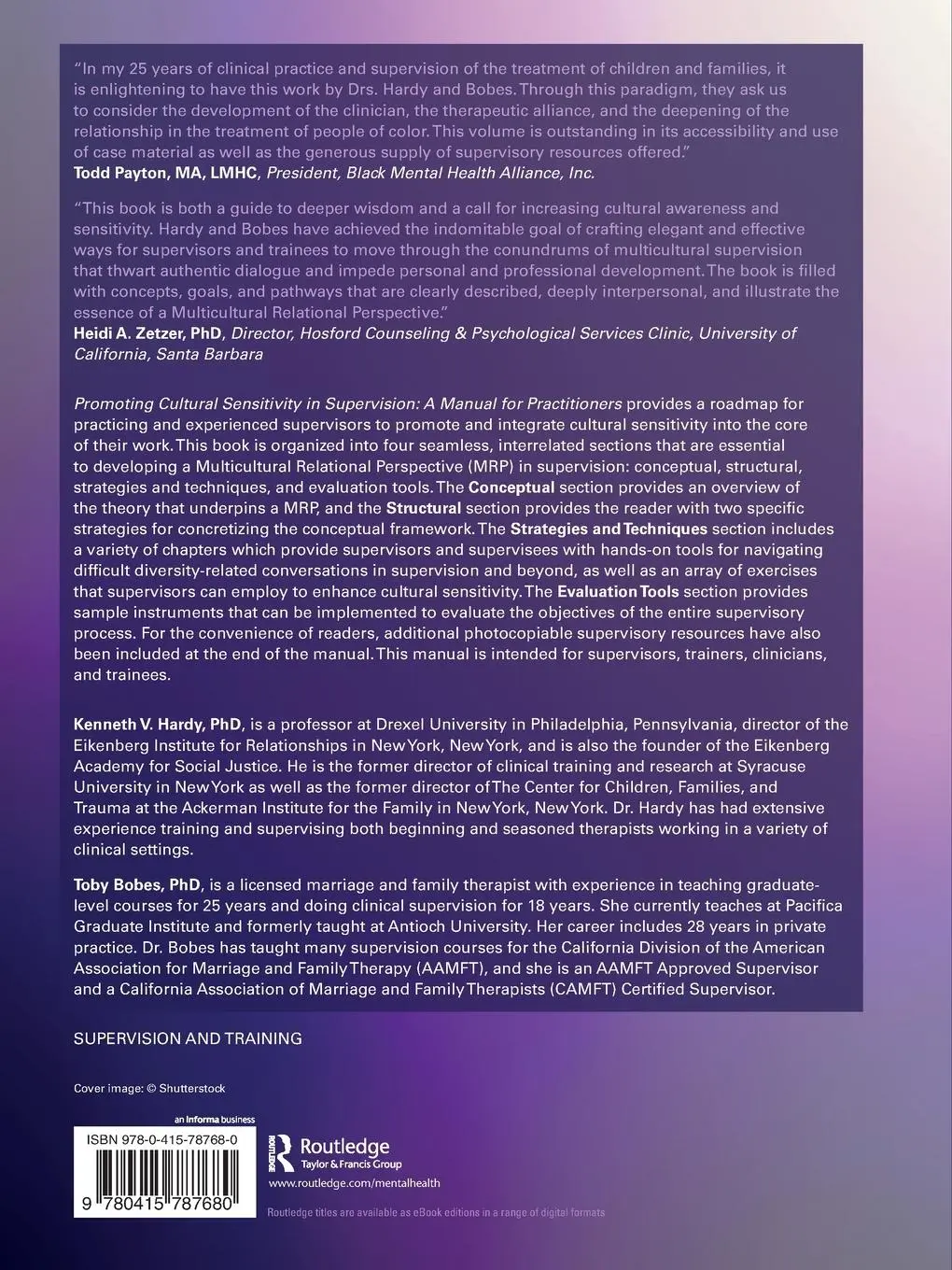 Rückseite: 9780415787680 | Promoting Cultural Sensitivity in Supervision | Hardy (u. a.) | Buch