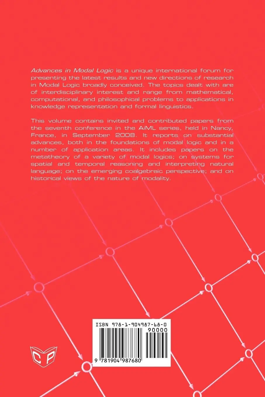 Rückseite: 9781904987680 | Advances in Modal Logic Volume 7 | Carlos Areces (u. a.) | Taschenbuch