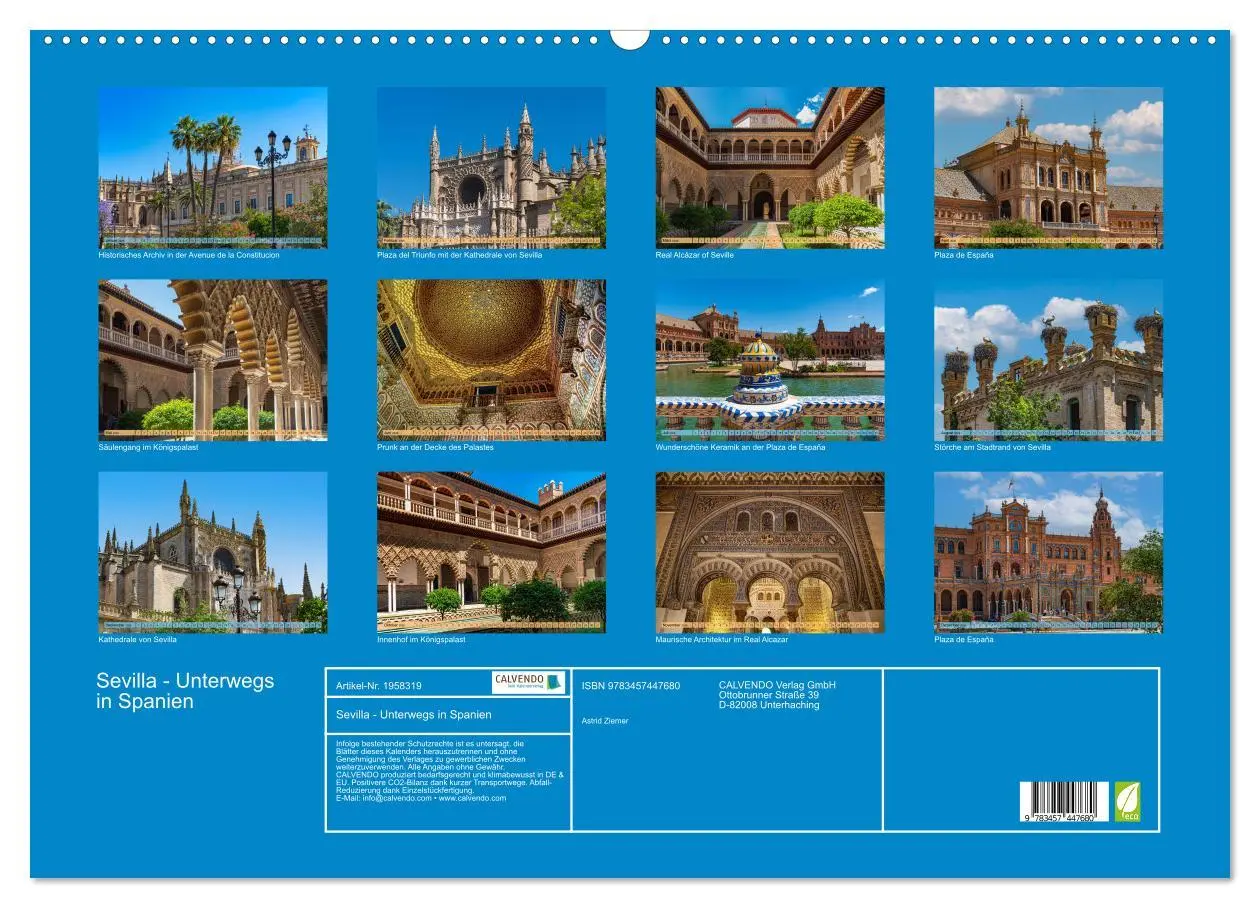 Bild: 9783457447680 | Sevilla - Unterwegs in Spanien (Wandkalender 2026 DIN A2 quer),...