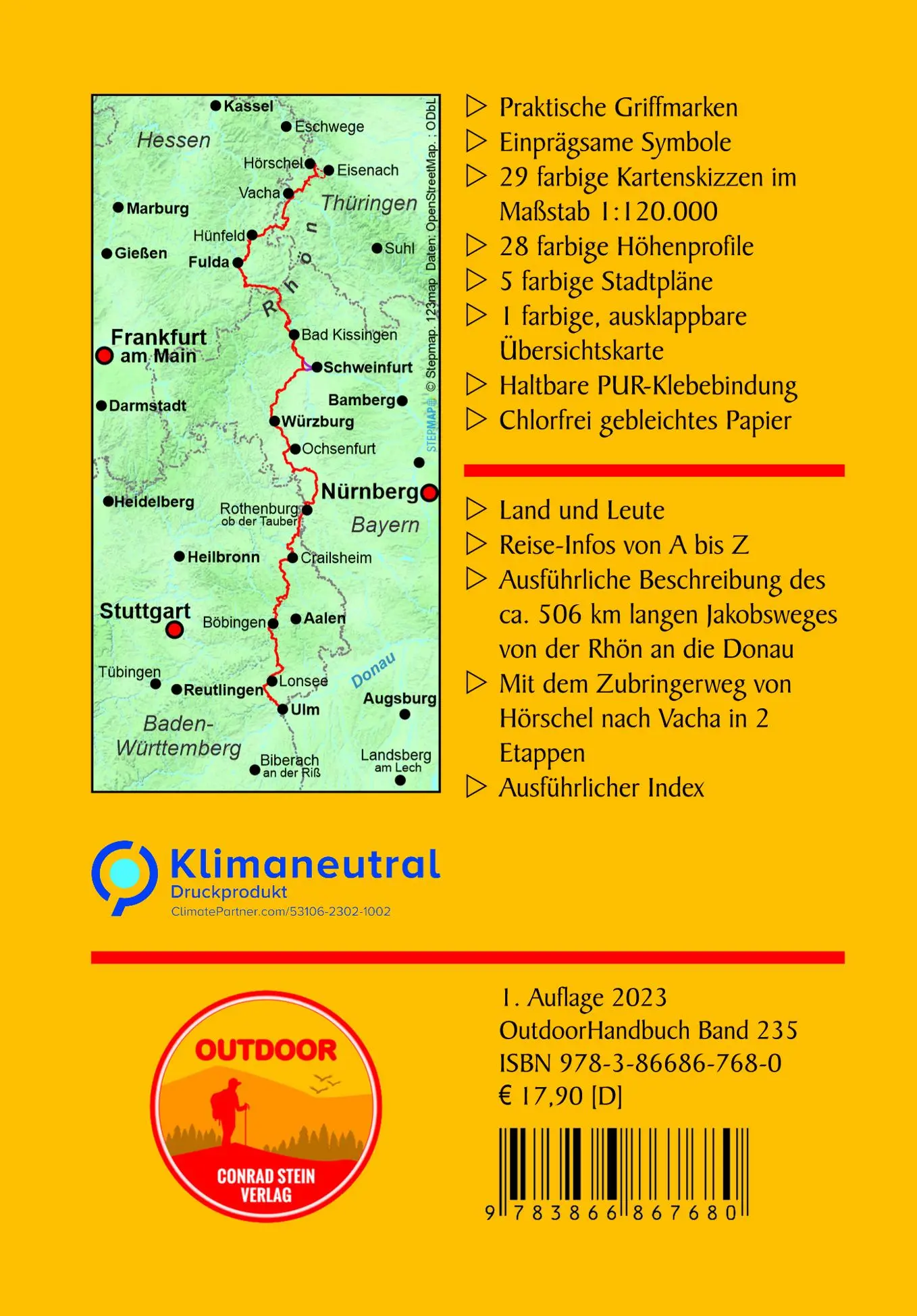 Rückseite: 9783866867680 | Jakobsweg von der Rhön an die Donau | Martin Simon | Taschenbuch