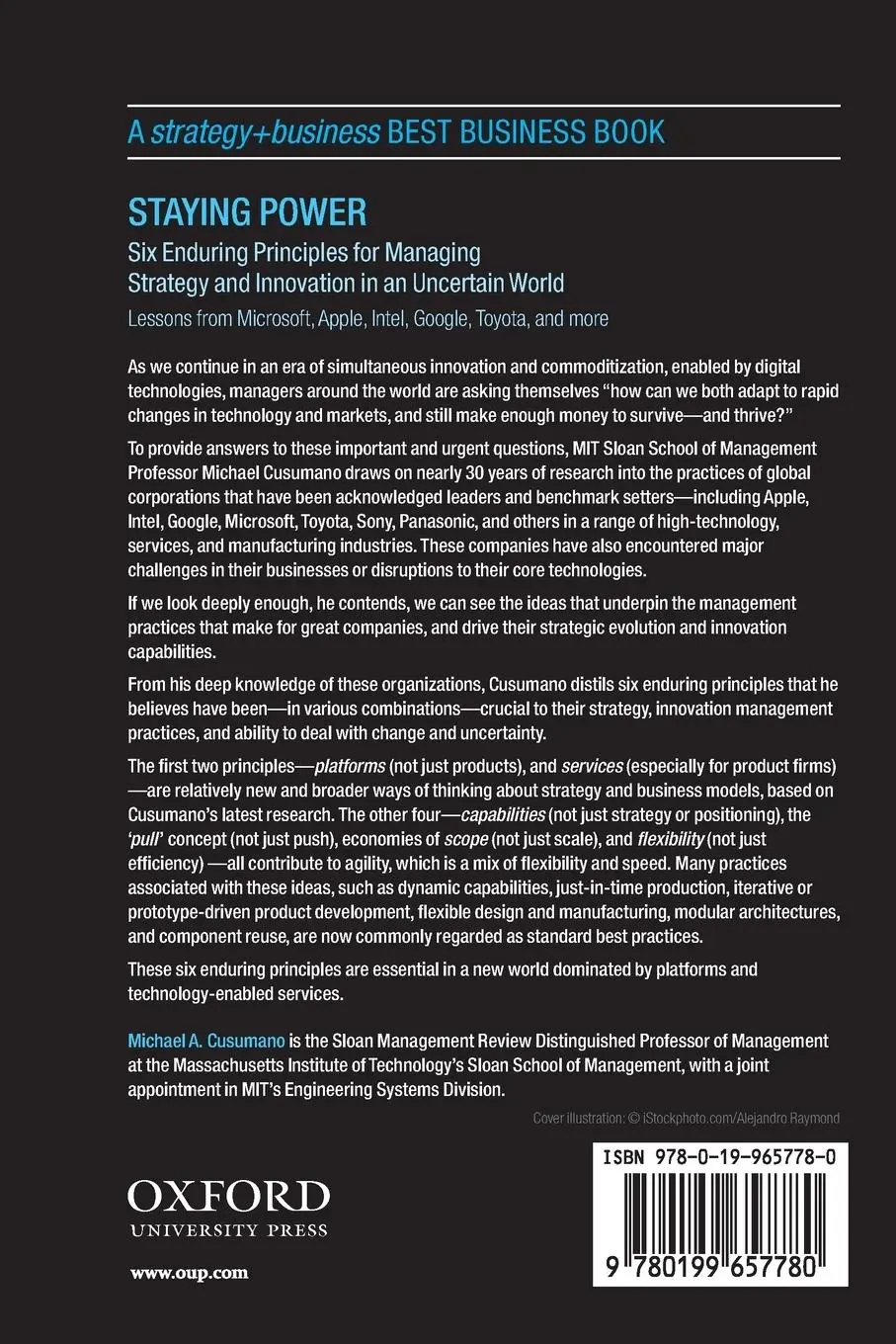 Rückseite: 9780199657780 | Staying Power | Michael A. Cusumano | Taschenbuch | Englisch | 2012