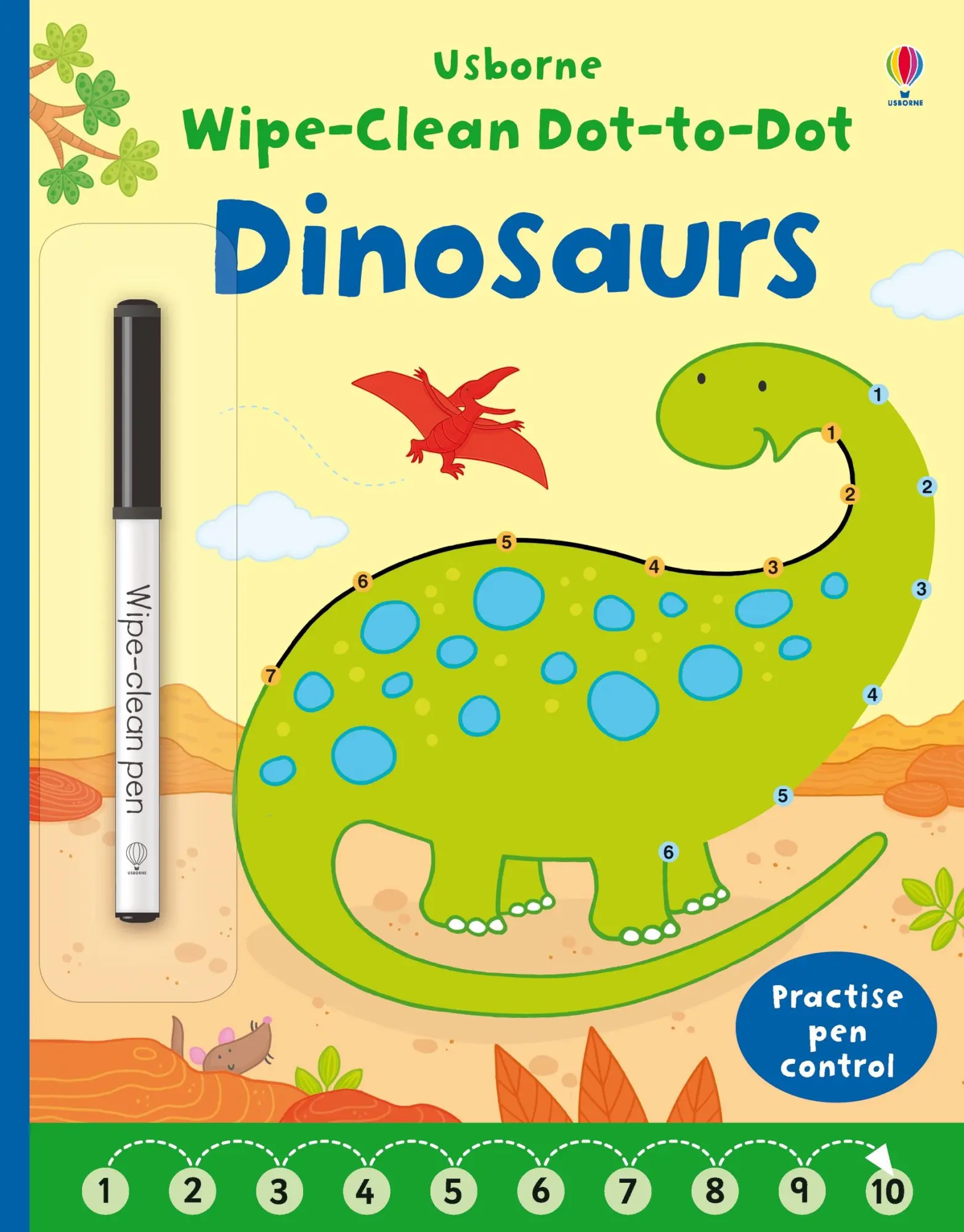 Cover: 9781409597780 | Wipe-clean Dot-to-dot Dinosaurs | Practise pen control | Brooks | 2016
