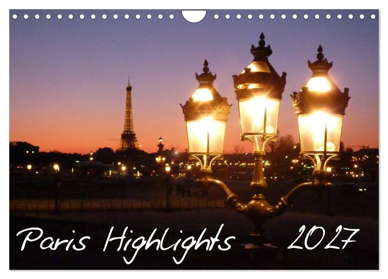 Cover: 9783594057780 | Paris Highlights Wandkalender 2027 DIN A3 quer (Wandkalender 2027...