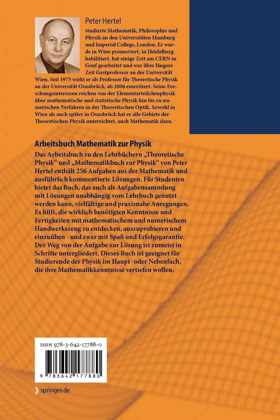 Rückseite: 9783642177880 | Arbeitsbuch Mathematik zur Physik | Peter Hertel | Taschenbuch | XI