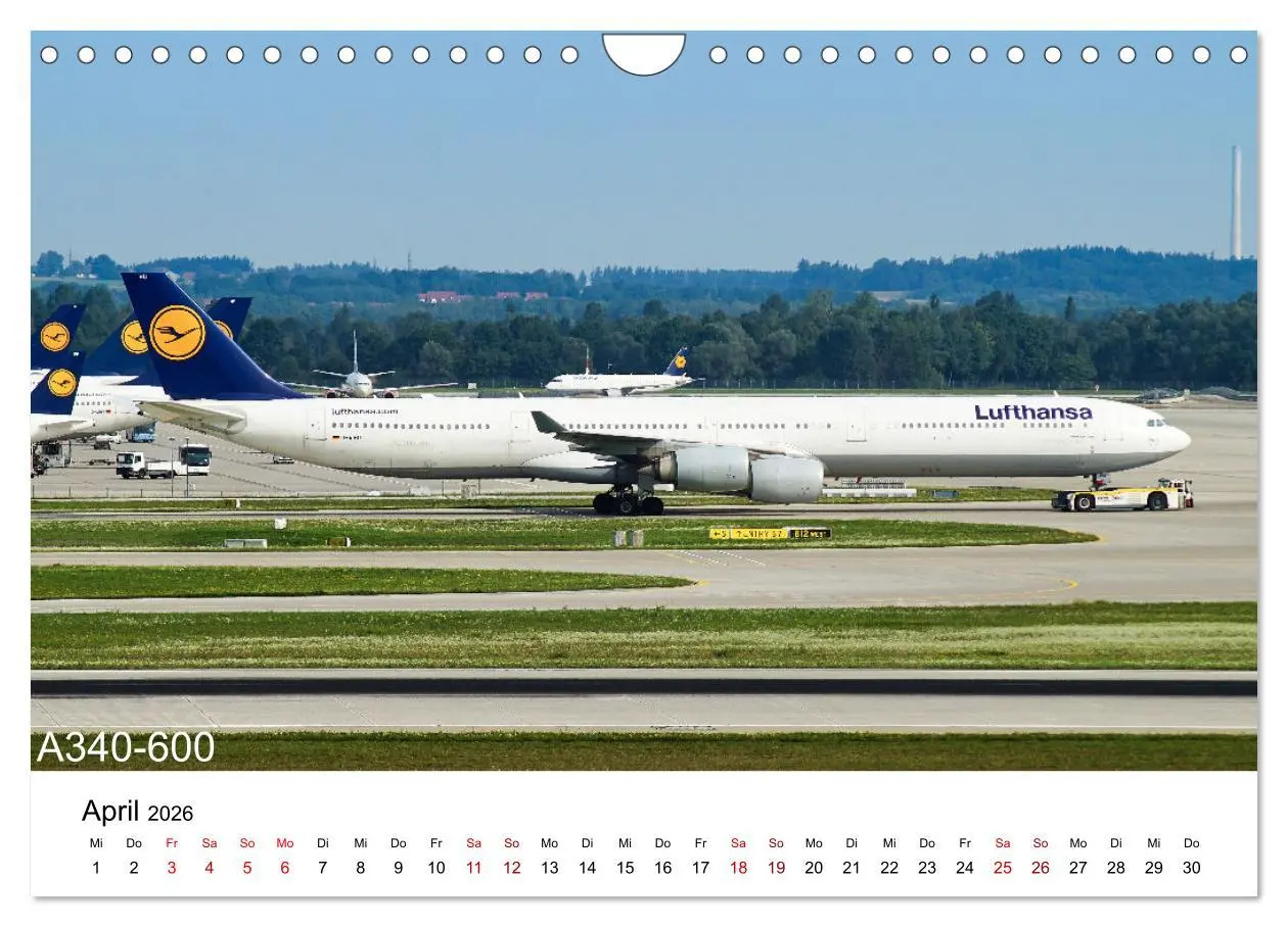 Bild: 9783457587980 | Flugzeuge von Airbus (Wandkalender 2026 DIN A4 quer), CALVENDO...