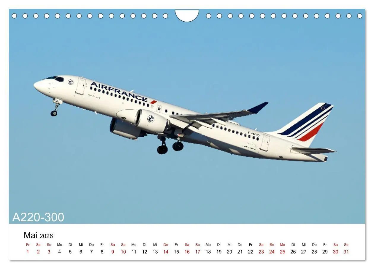 Bild: 9783457587980 | Flugzeuge von Airbus (Wandkalender 2026 DIN A4 quer), CALVENDO...