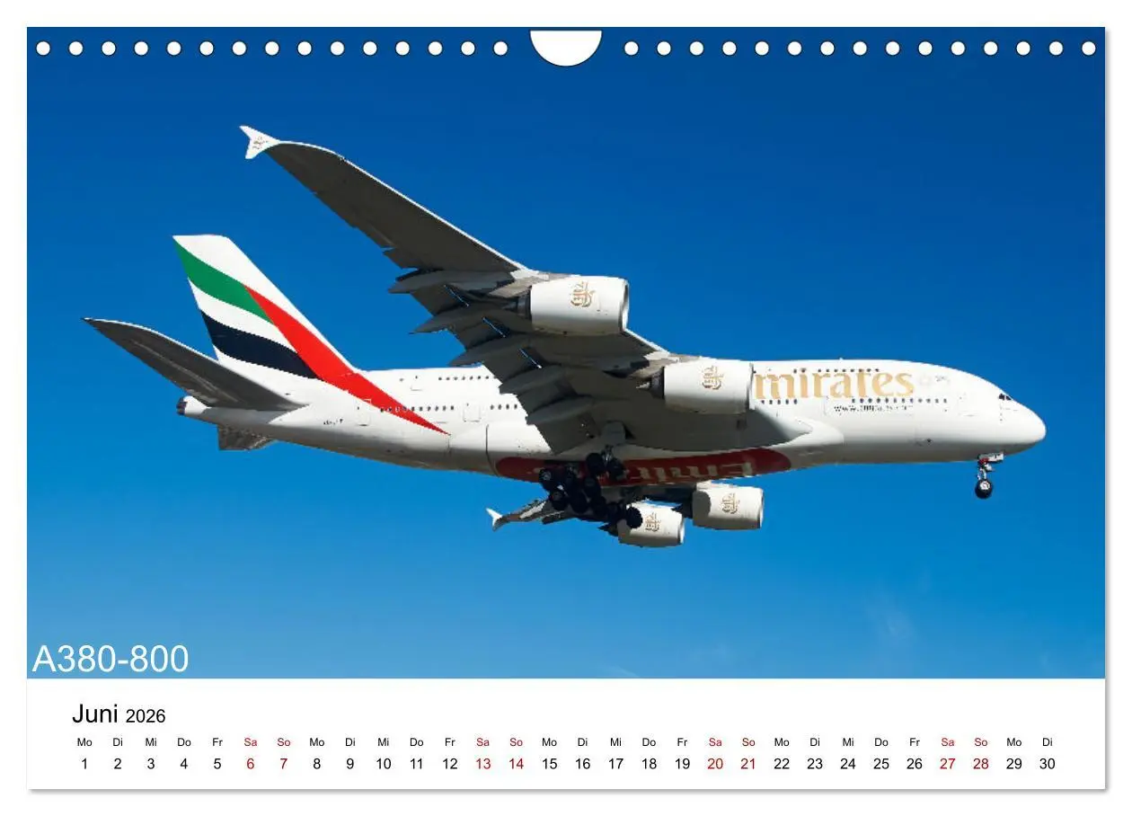 Bild: 9783457587980 | Flugzeuge von Airbus (Wandkalender 2026 DIN A4 quer), CALVENDO...