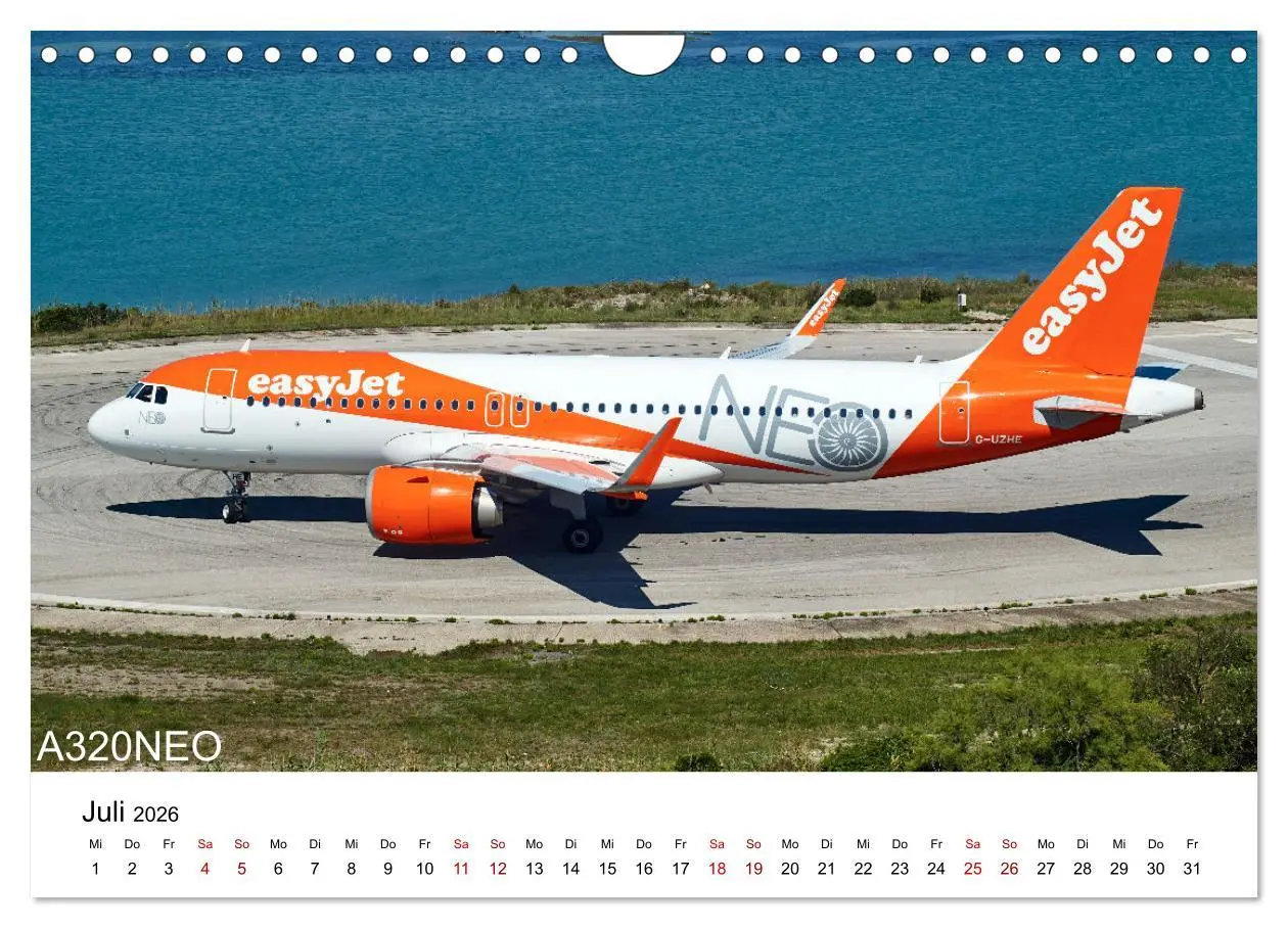 Bild: 9783457587980 | Flugzeuge von Airbus (Wandkalender 2026 DIN A4 quer), CALVENDO...