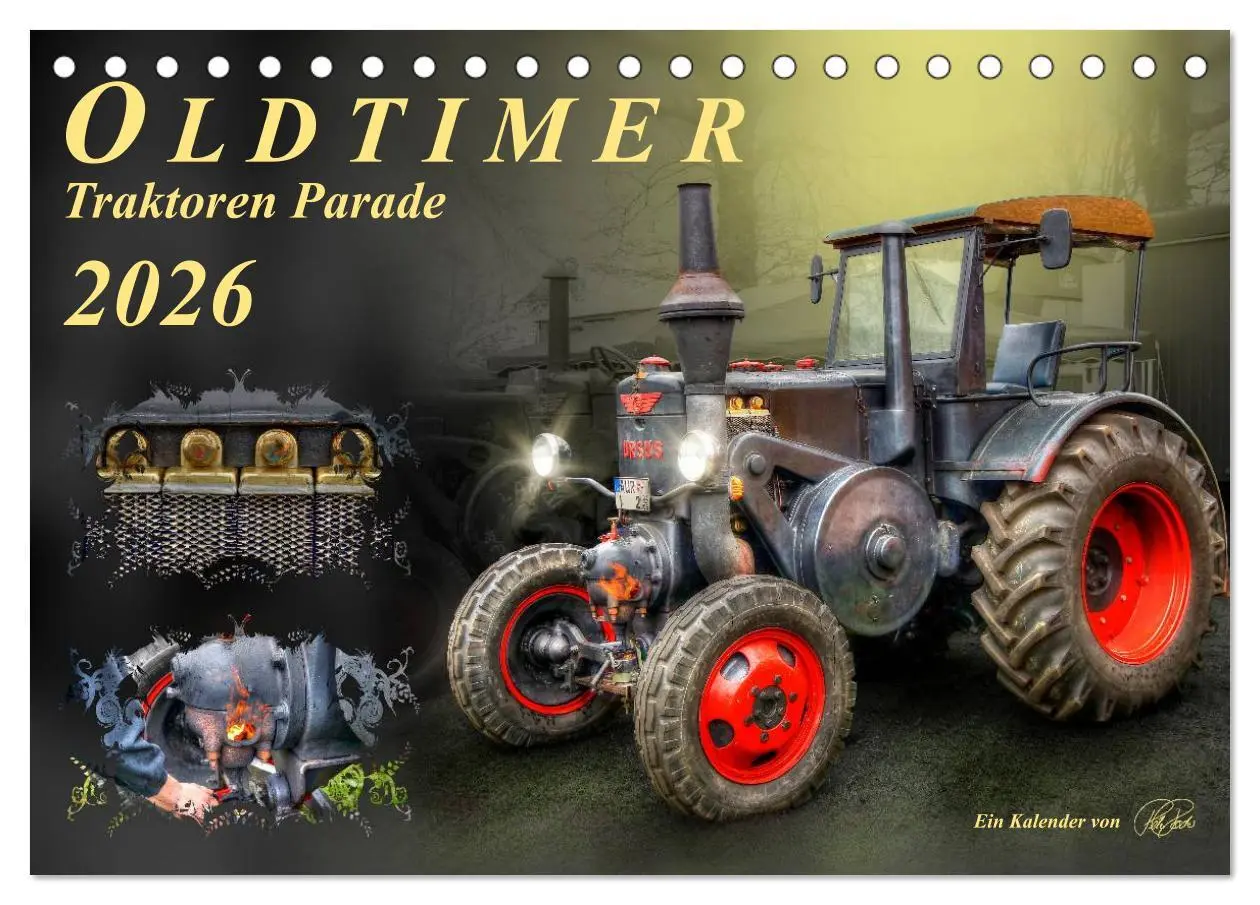 Cover: 9783516057980 | Oldtimer - Traktoren Parade (Tischkalender 2026 DIN A5 quer),...