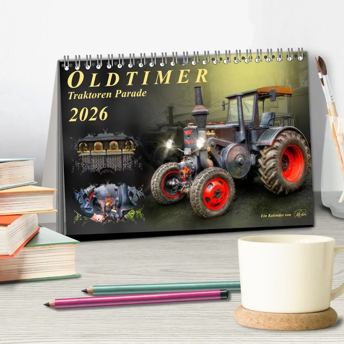 Bild: 9783516057980 | Oldtimer - Traktoren Parade (Tischkalender 2026 DIN A5 quer),...
