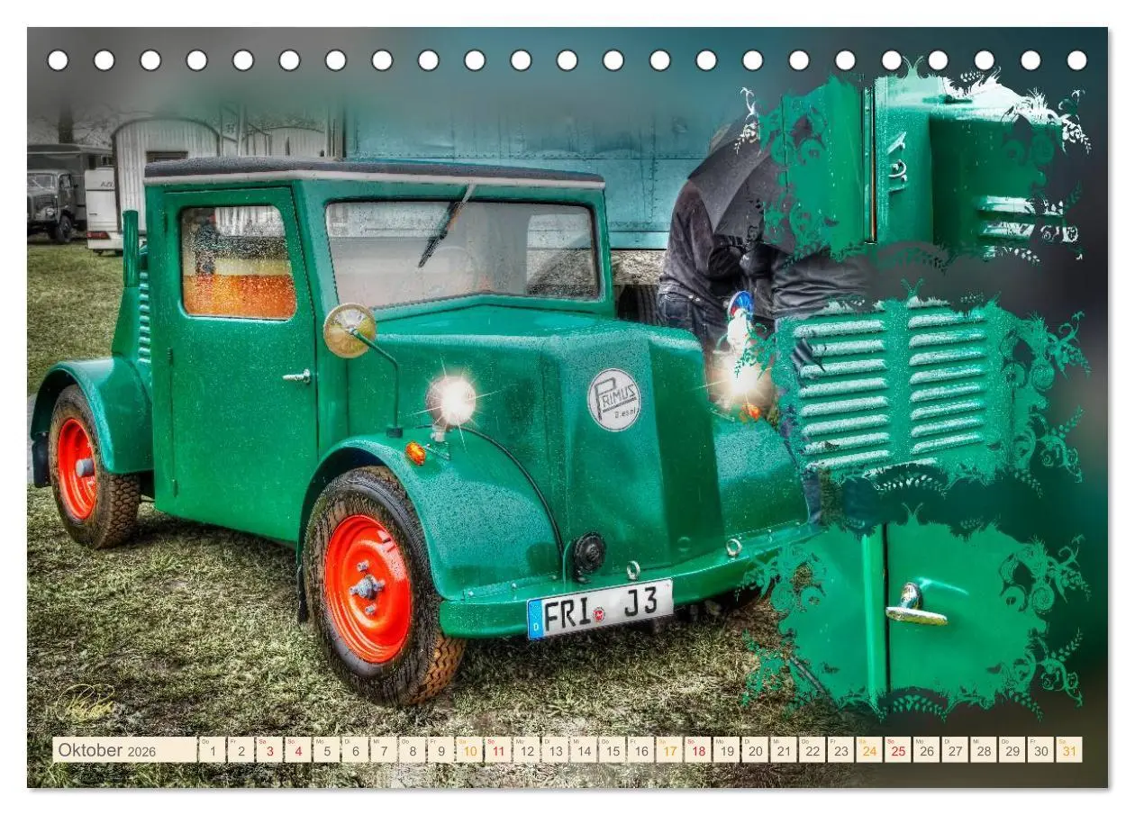 Bild: 9783516057980 | Oldtimer - Traktoren Parade (Tischkalender 2026 DIN A5 quer),...