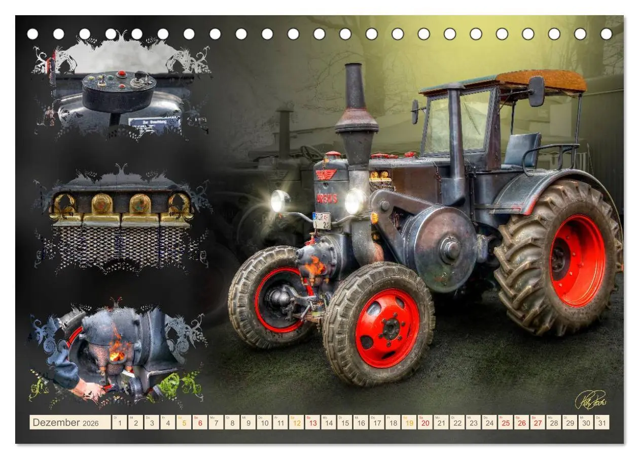 Bild: 9783516057980 | Oldtimer - Traktoren Parade (Tischkalender 2026 DIN A5 quer),...