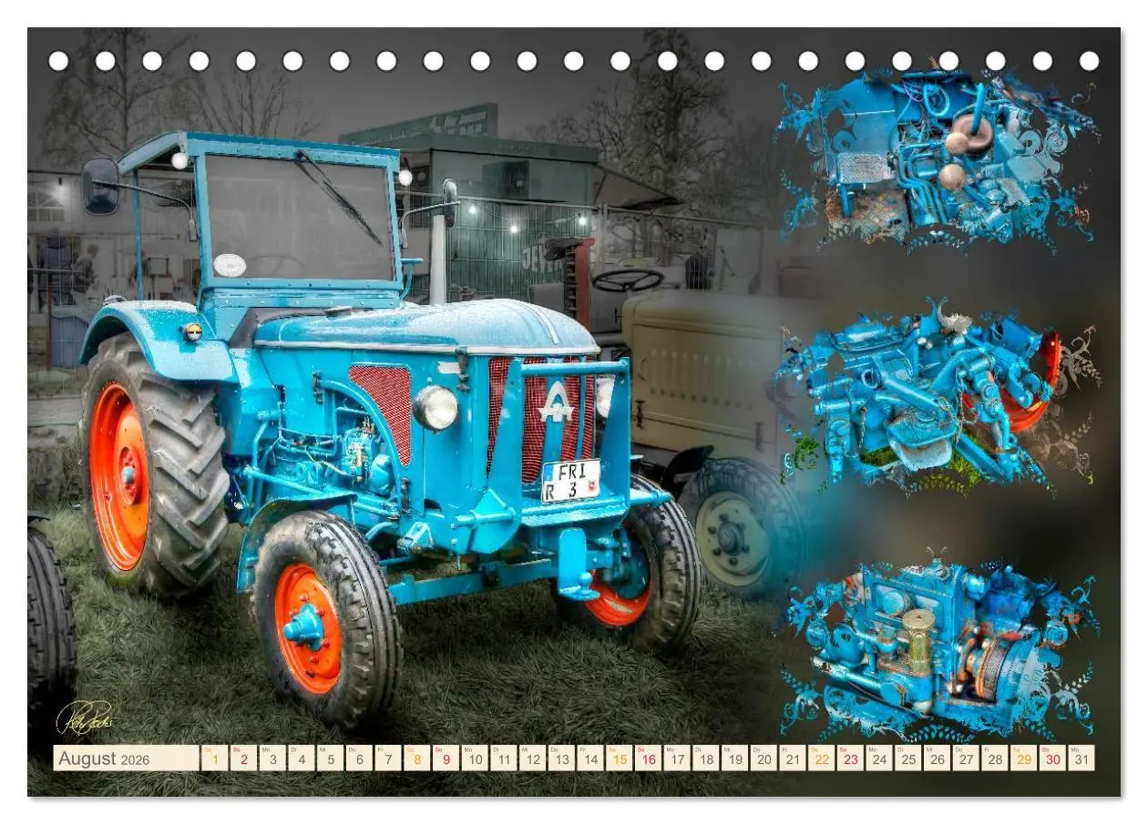 Bild: 9783516057980 | Oldtimer - Traktoren Parade (Tischkalender 2026 DIN A5 quer),...