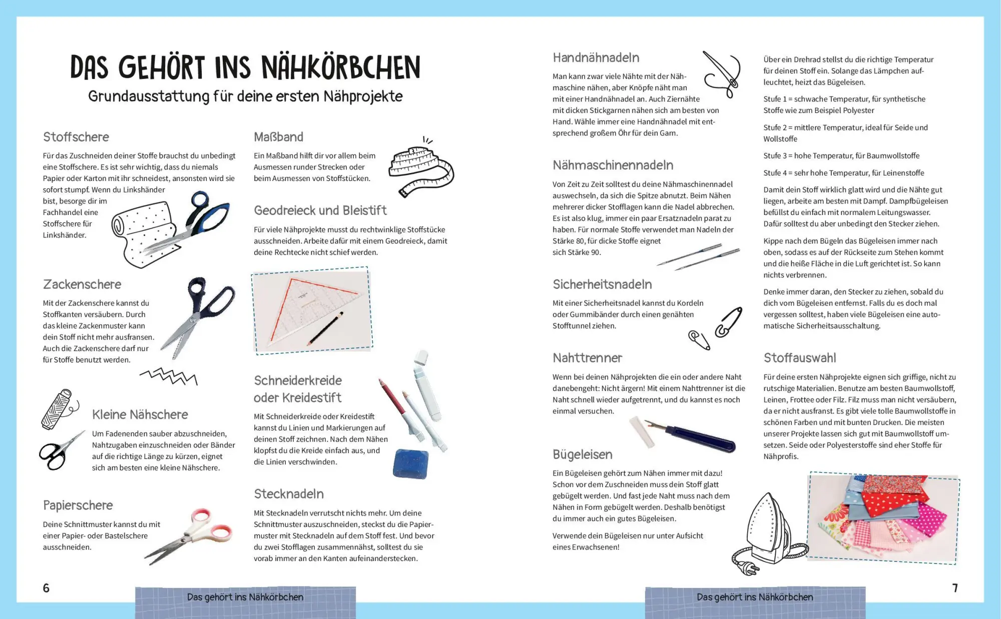 Bild: 9783625197980 | Die bunte Nähschule für Kinder I 19 Nähprojekte, Grundlagen &amp; Übungen