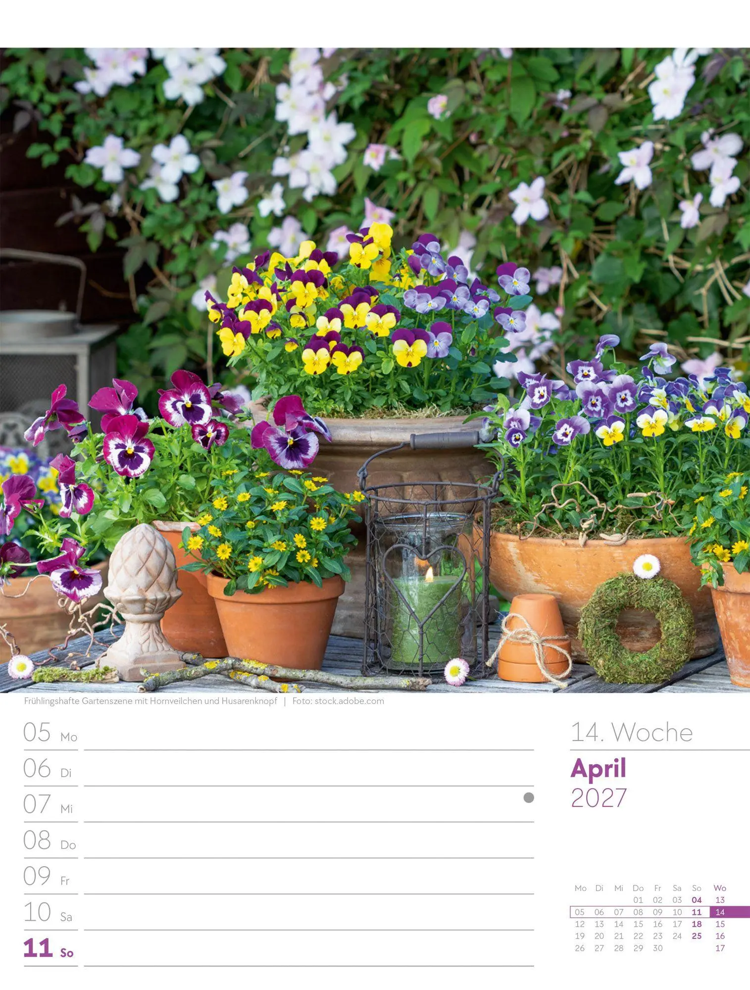 Bild: 9783838427980 | Gartenglück Wochenplaner Kalender 2027 | Ackermann Kunstverlag GmbH