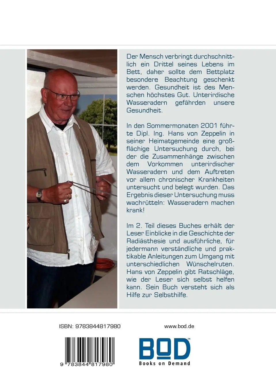 Rückseite: 9783844817980 | Erdstrahlen - Was nun? | Hans von Zeppelin | Taschenbuch | 136 S.