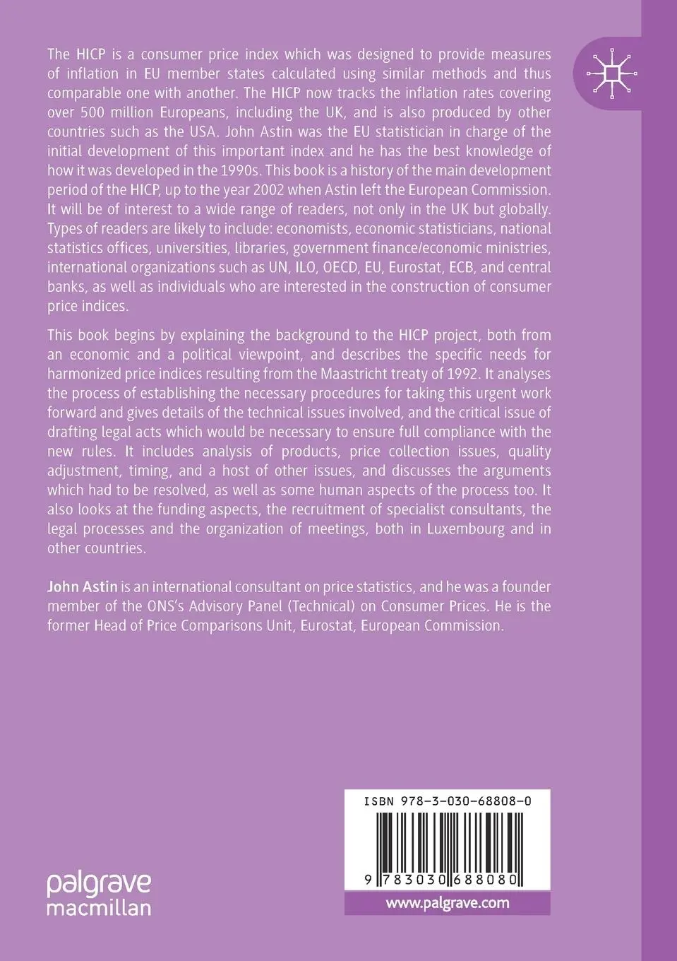 Rückseite: 9783030688080 | Measuring EU Inflation | The Foundations of the HICP | John Astin