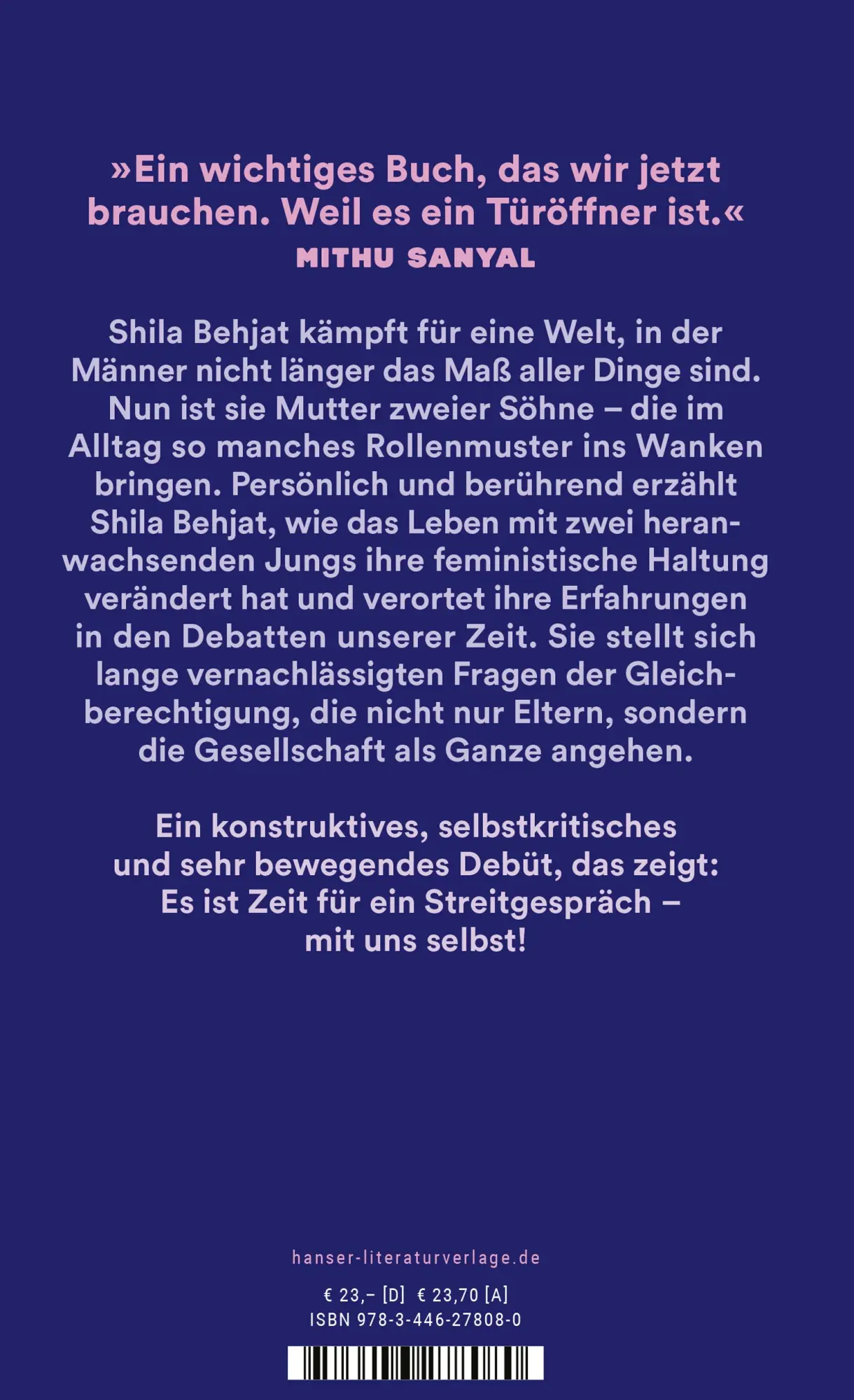 Bild: 9783446278080 | Söhne großziehen als Feministin | Ein Streitgespräch mit mir selbst