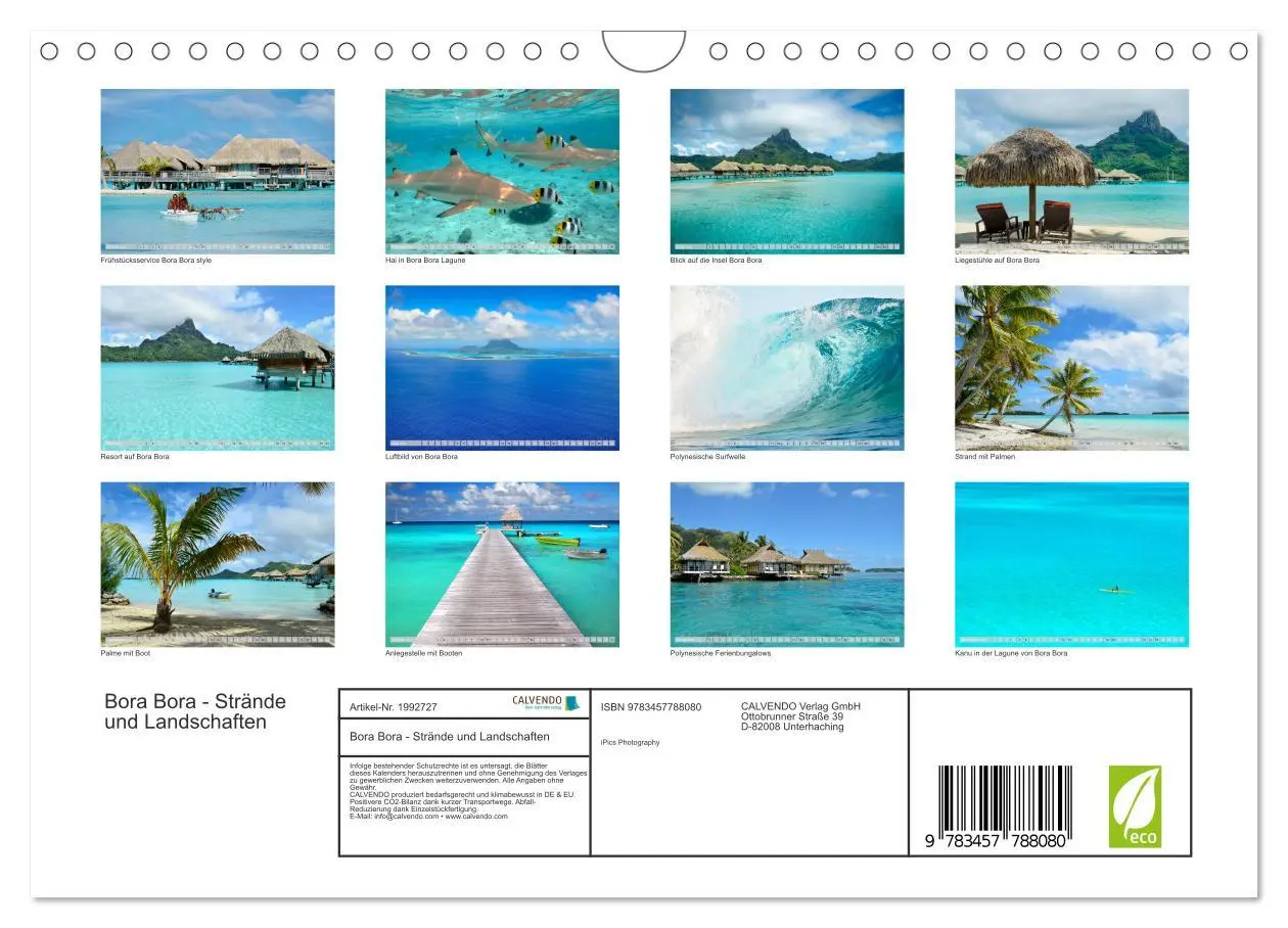 Bild: 9783457788080 | Bora Bora - Strände und Landschaften (Wandkalender 2026 DIN A4...