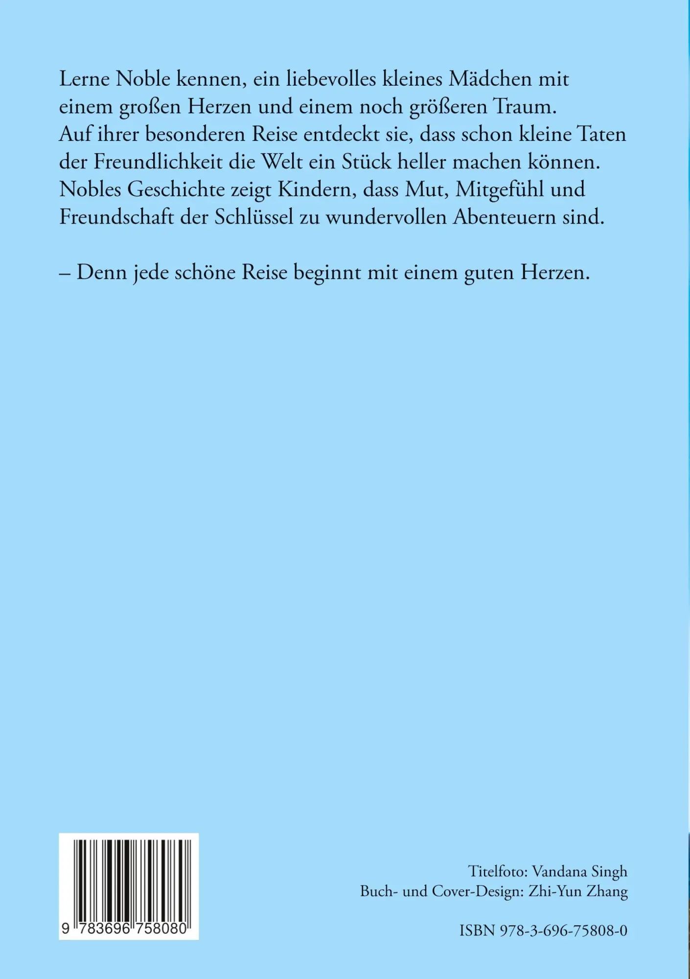 Rückseite: 9783696758080 | Noble | Der Beginn einer wunderschönen Reise | Vandana Singh | Buch