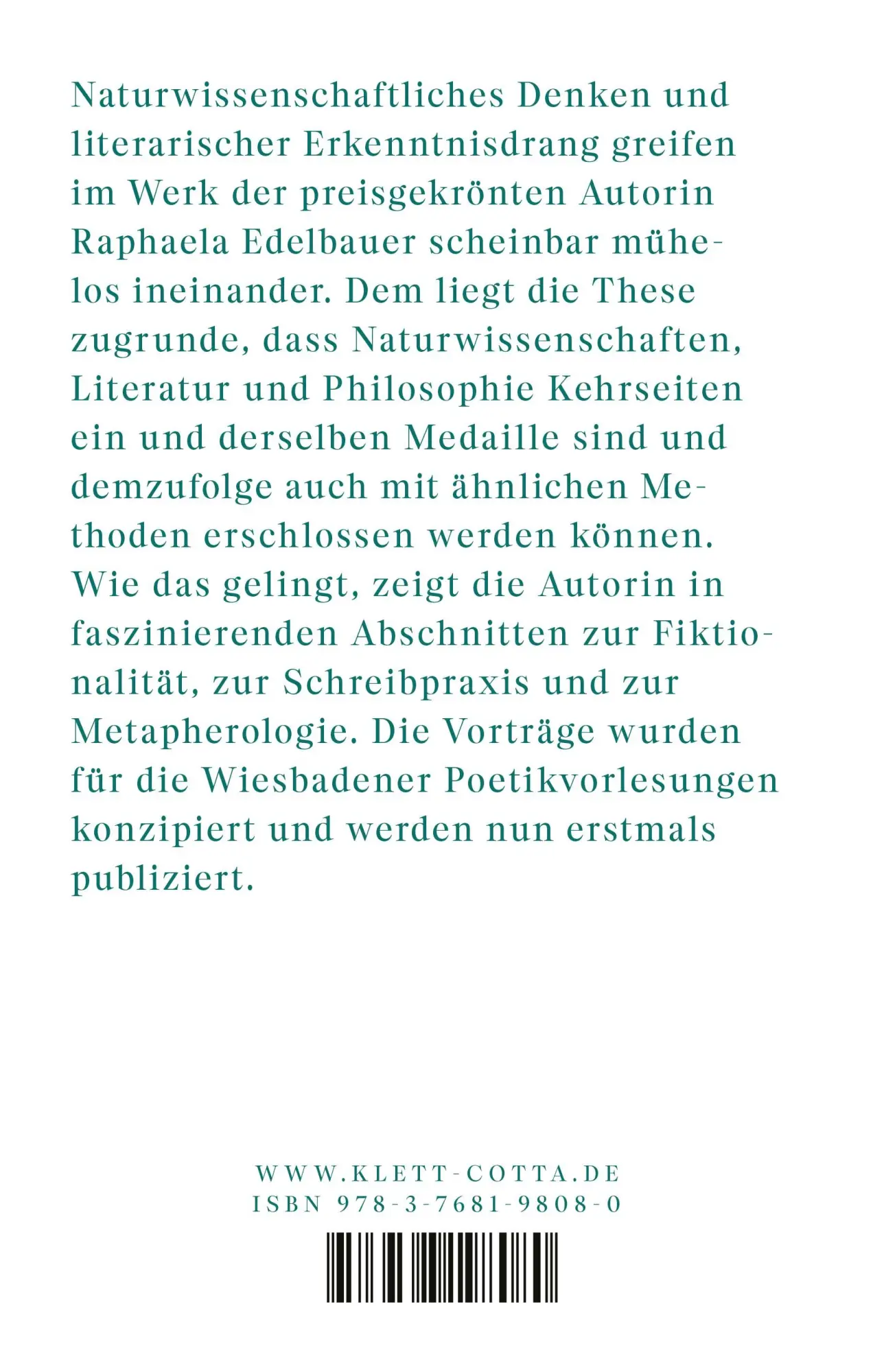 Rückseite: 9783768198080 | Routinen des Vergessens | Raphaela Edelbauer | Taschenbuch | 144 S.