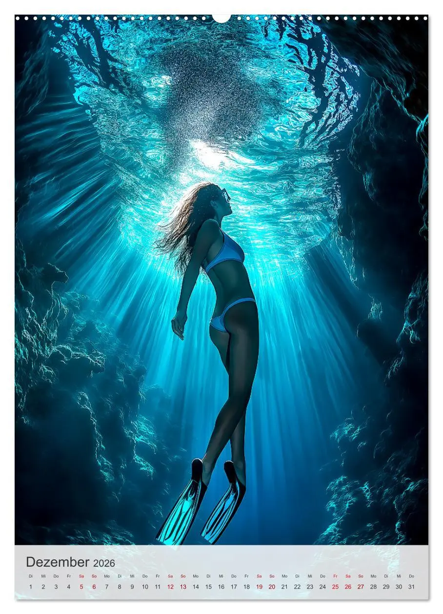 Bild: 9783516248180 | Diving Queens (hochwertiger Premium Wandkalender 2026 DIN A2 hoch),...