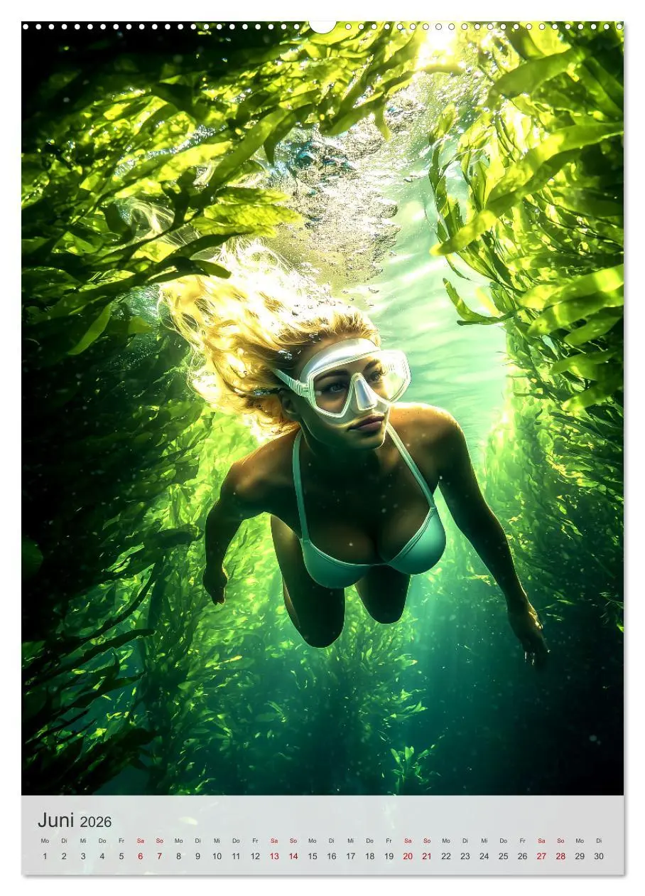 Bild: 9783516248180 | Diving Queens (hochwertiger Premium Wandkalender 2026 DIN A2 hoch),...
