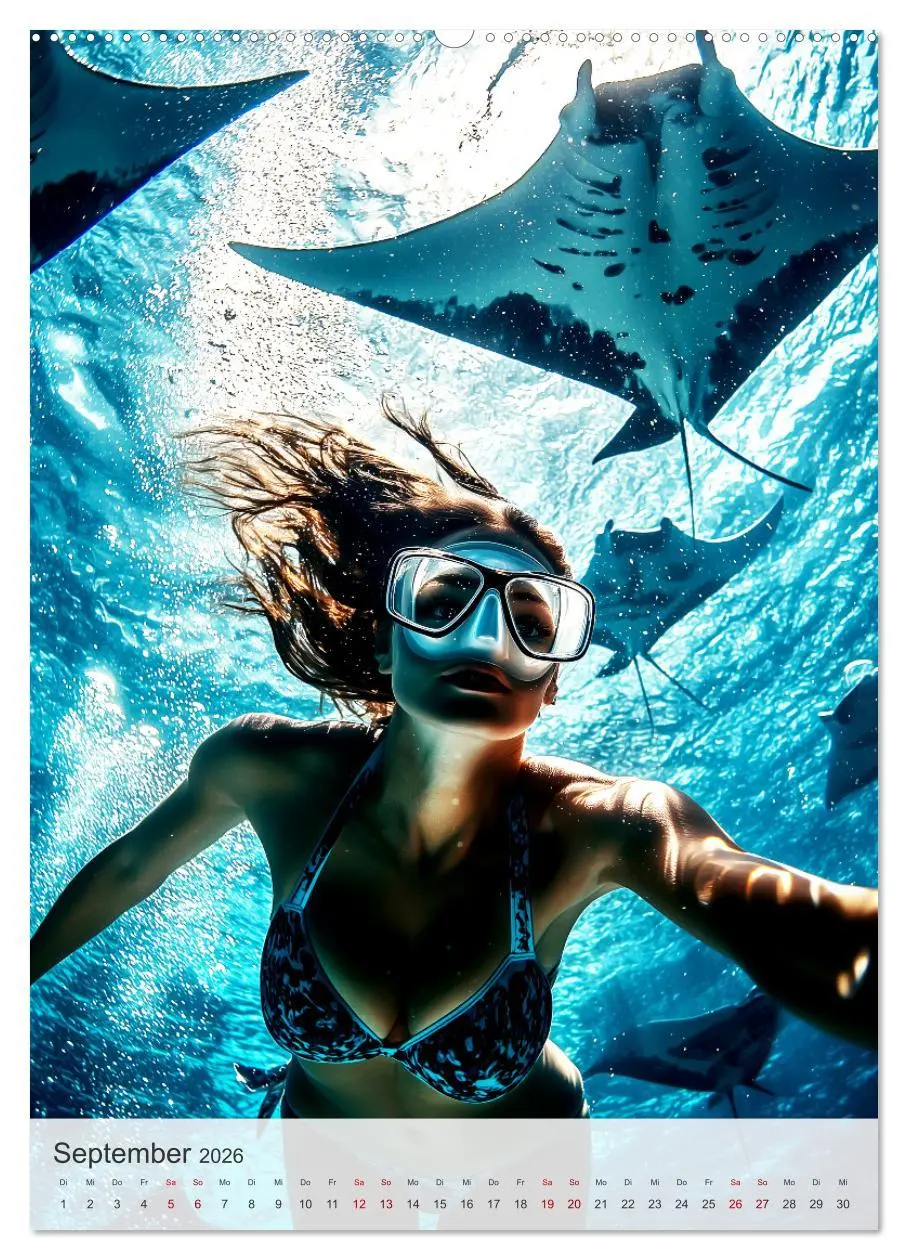Bild: 9783516248180 | Diving Queens (hochwertiger Premium Wandkalender 2026 DIN A2 hoch),...
