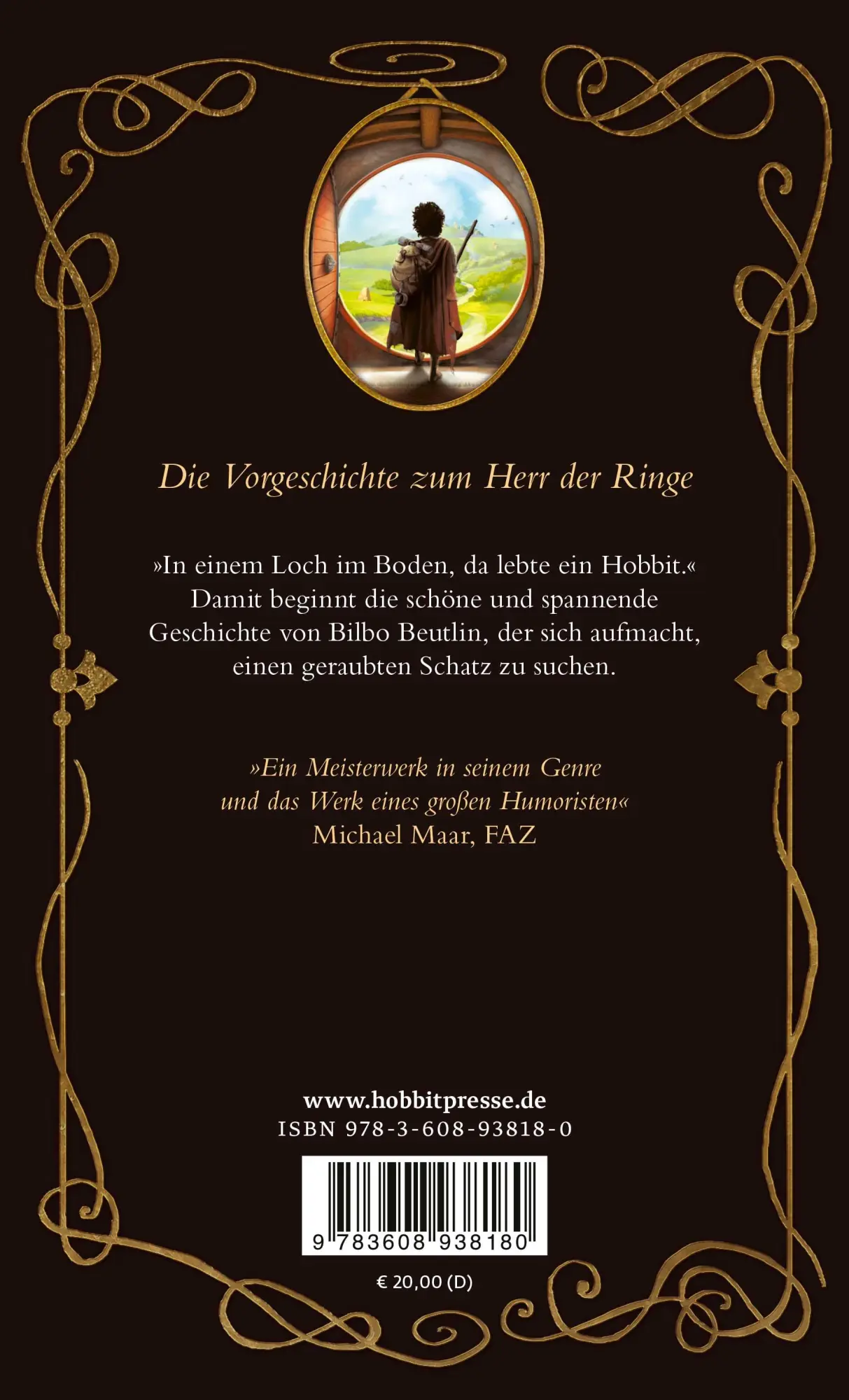 Rückseite: 9783608938180 | Der Hobbit | Oder Hin und zurück | J.R.R. Tolkien | Buch | 382 S.