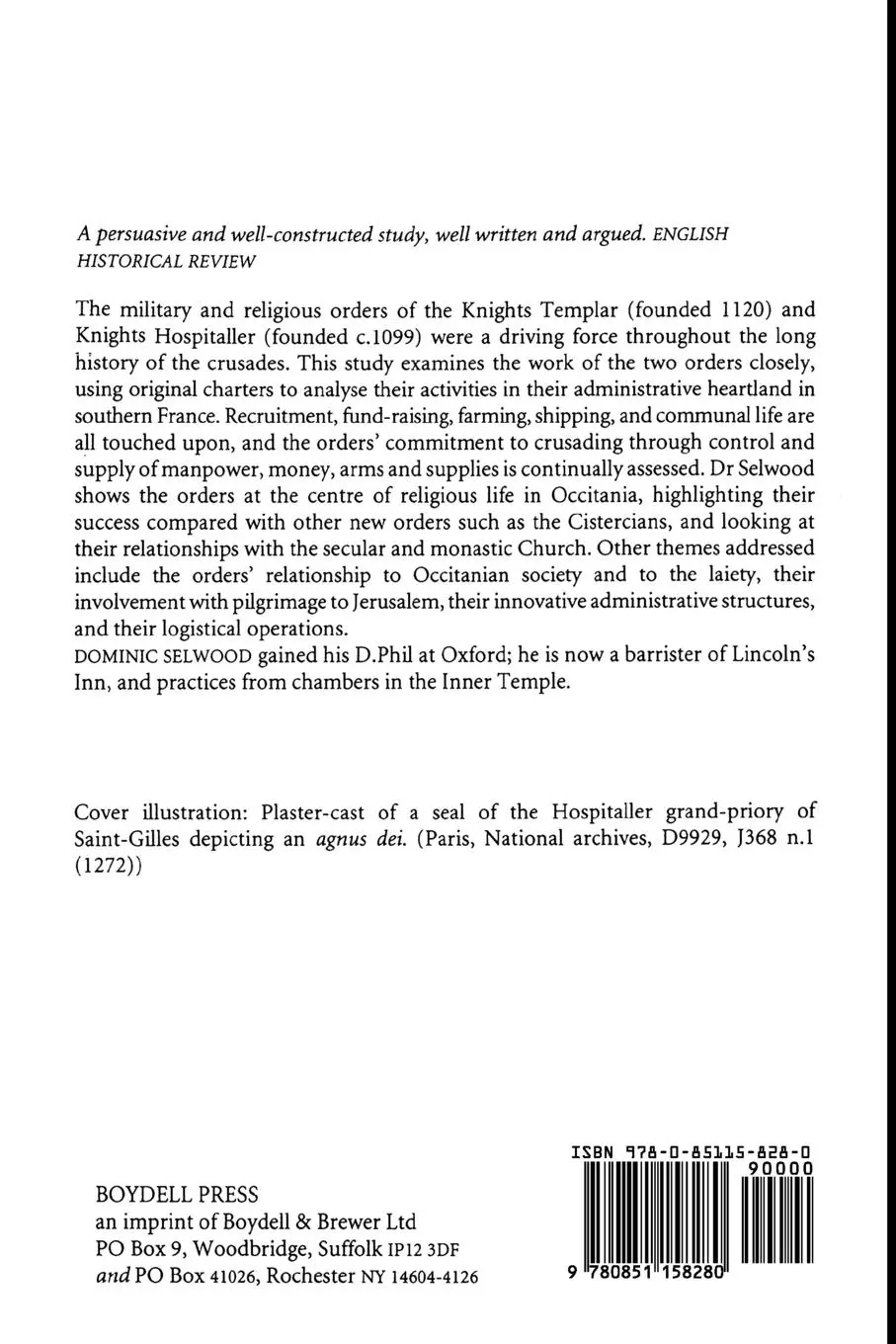 Rückseite: 9780851158280 | Knights of the Cloister | Dominic Selwood | Taschenbuch | Englisch
