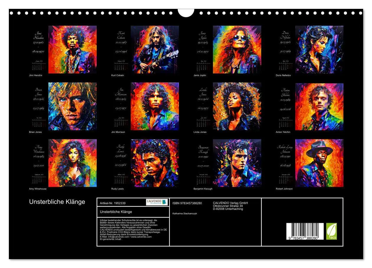 Bild: 9783457388280 | Unsterbliche Klänge (Wandkalender 2026 DIN A3 quer), CALVENDO...