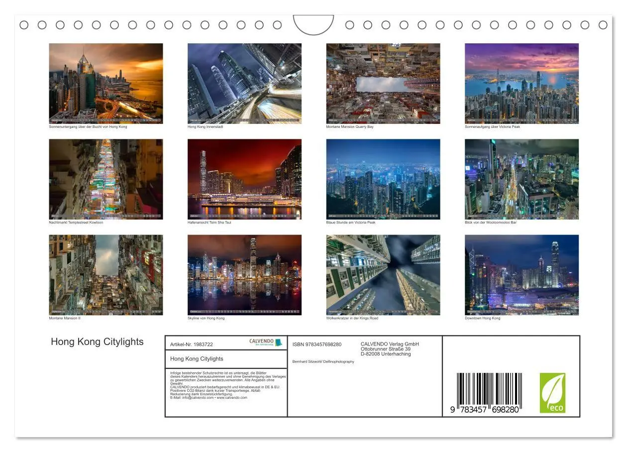 Bild: 9783457698280 | Hong Kong Citylights (Wandkalender 2026 DIN A4 quer), CALVENDO...