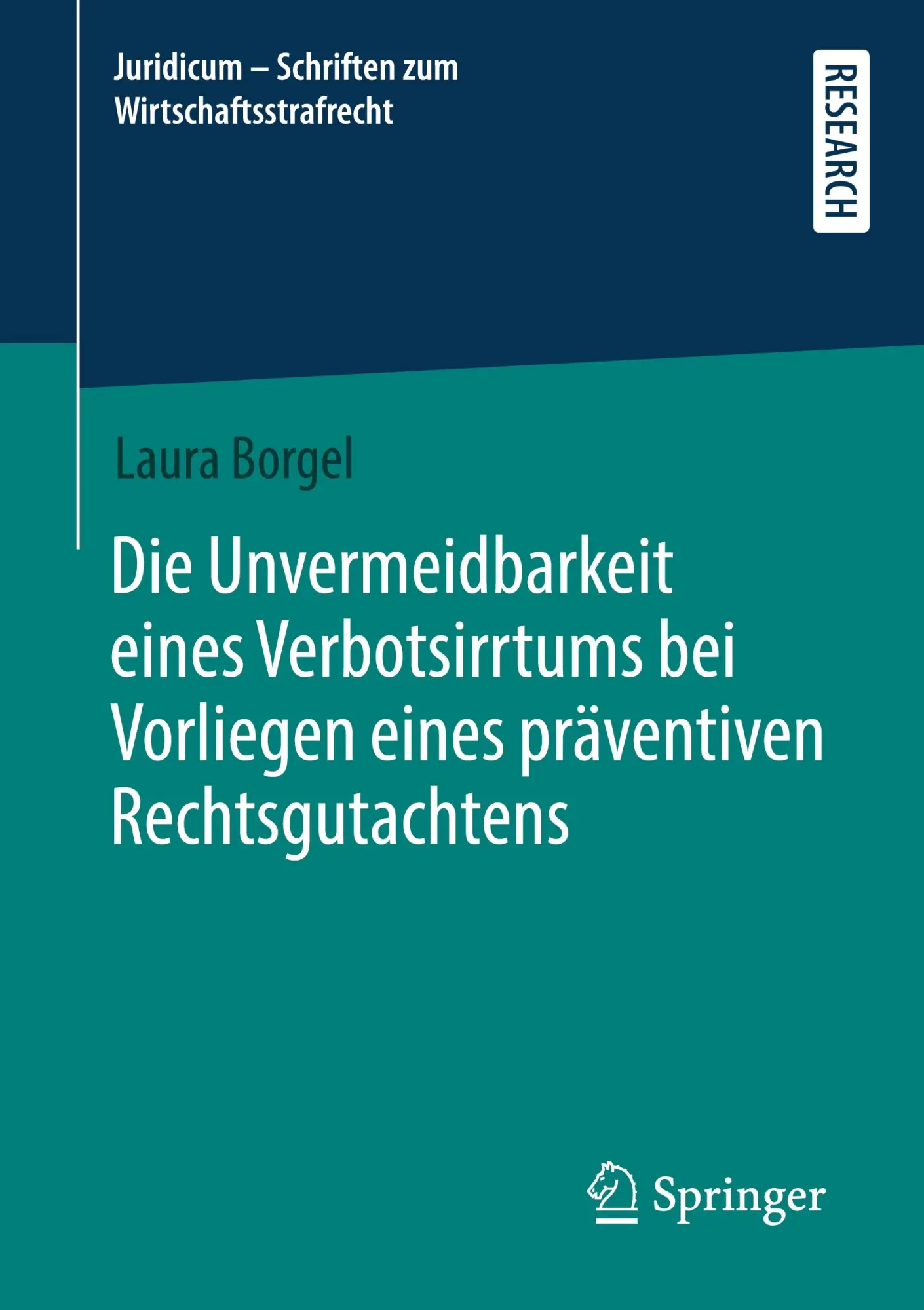 Cover: 9783658358280 | Die Unvermeidbarkeit eines Verbotsirrtums bei Vorliegen eines...
