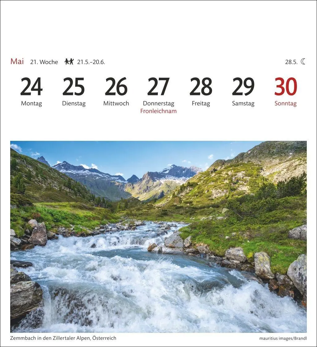 Bild: 9783840038280 | Alpen Sehnsuchtskalender 2027 - Wochenkalender mit 53 Postkarten
