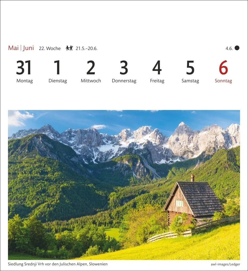 Bild: 9783840038280 | Alpen Sehnsuchtskalender 2027 - Wochenkalender mit 53 Postkarten