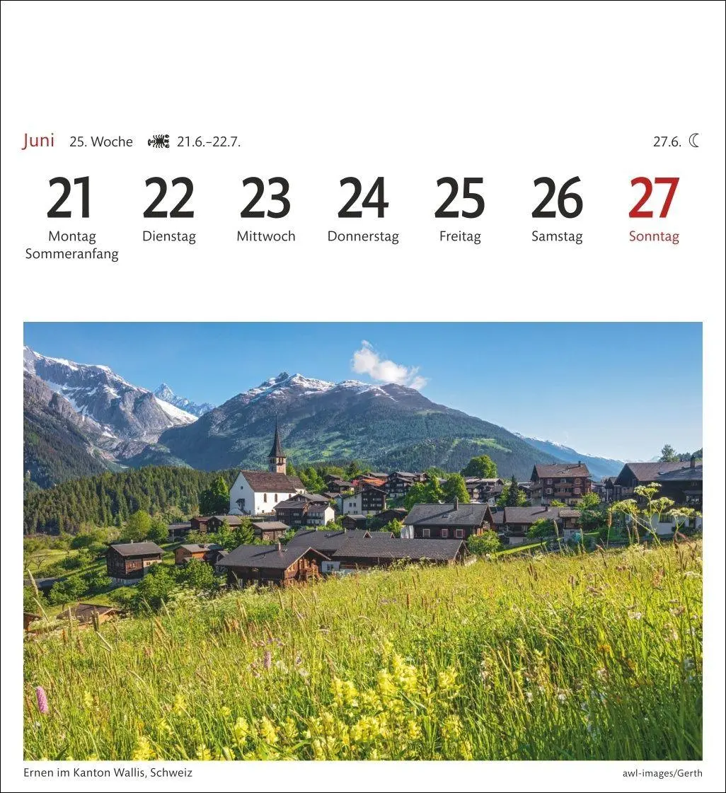Bild: 9783840038280 | Alpen Sehnsuchtskalender 2027 - Wochenkalender mit 53 Postkarten