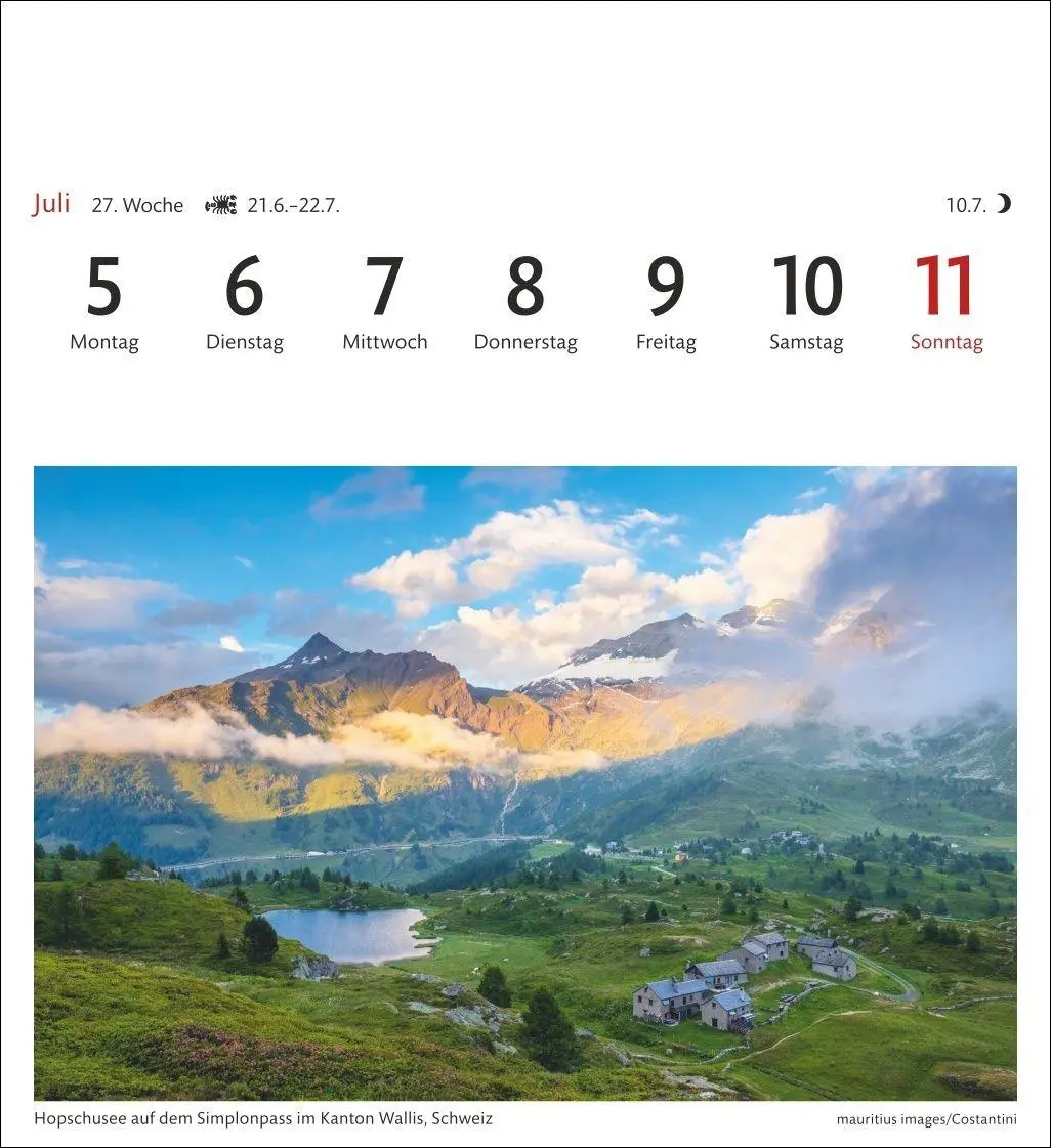 Bild: 9783840038280 | Alpen Sehnsuchtskalender 2027 - Wochenkalender mit 53 Postkarten