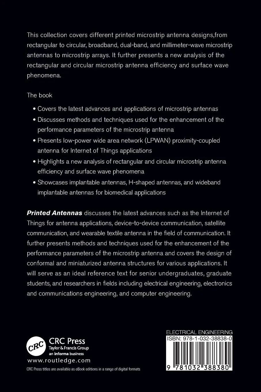 Rückseite: 9781032388380 | Printed Antennas | Design and Challenges | Praveen Kumar Malik (u. a.)