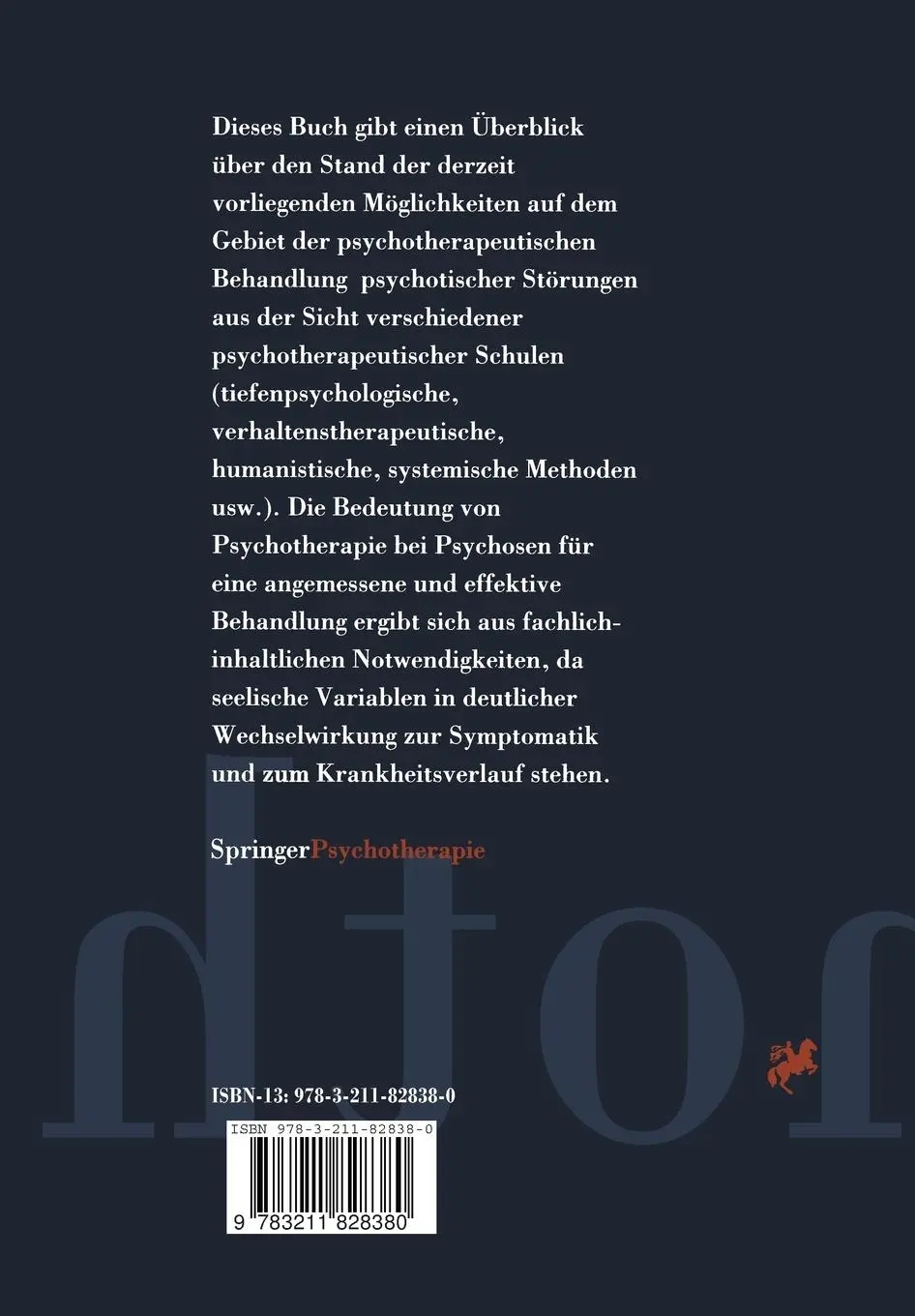 Rückseite: 9783211828380 | Psychotherapie mit psychotischen Menschen | Renate Hutterer-Krisch
