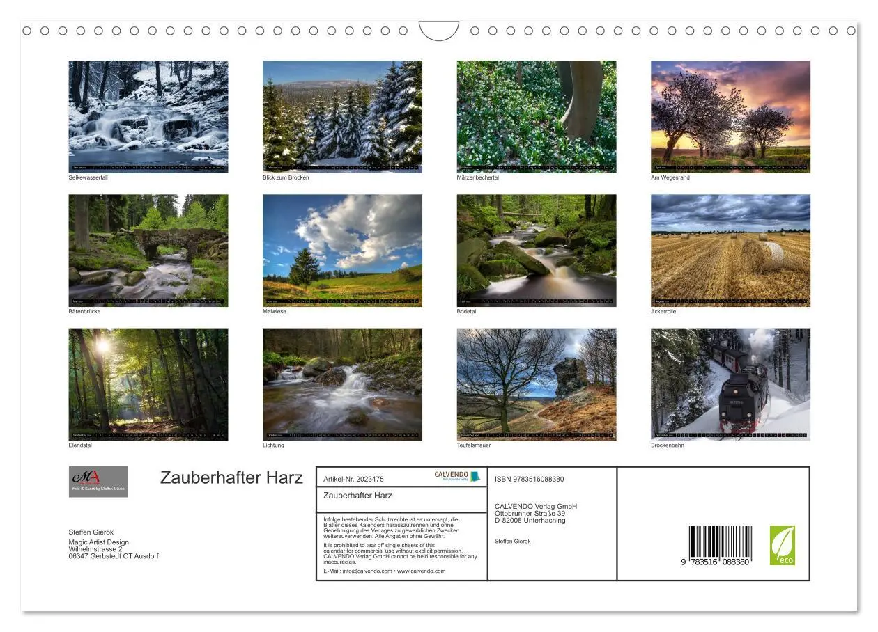 Bild: 9783516088380 | Zauberhafter Harz (Wandkalender 2026 DIN A3 quer), CALVENDO...