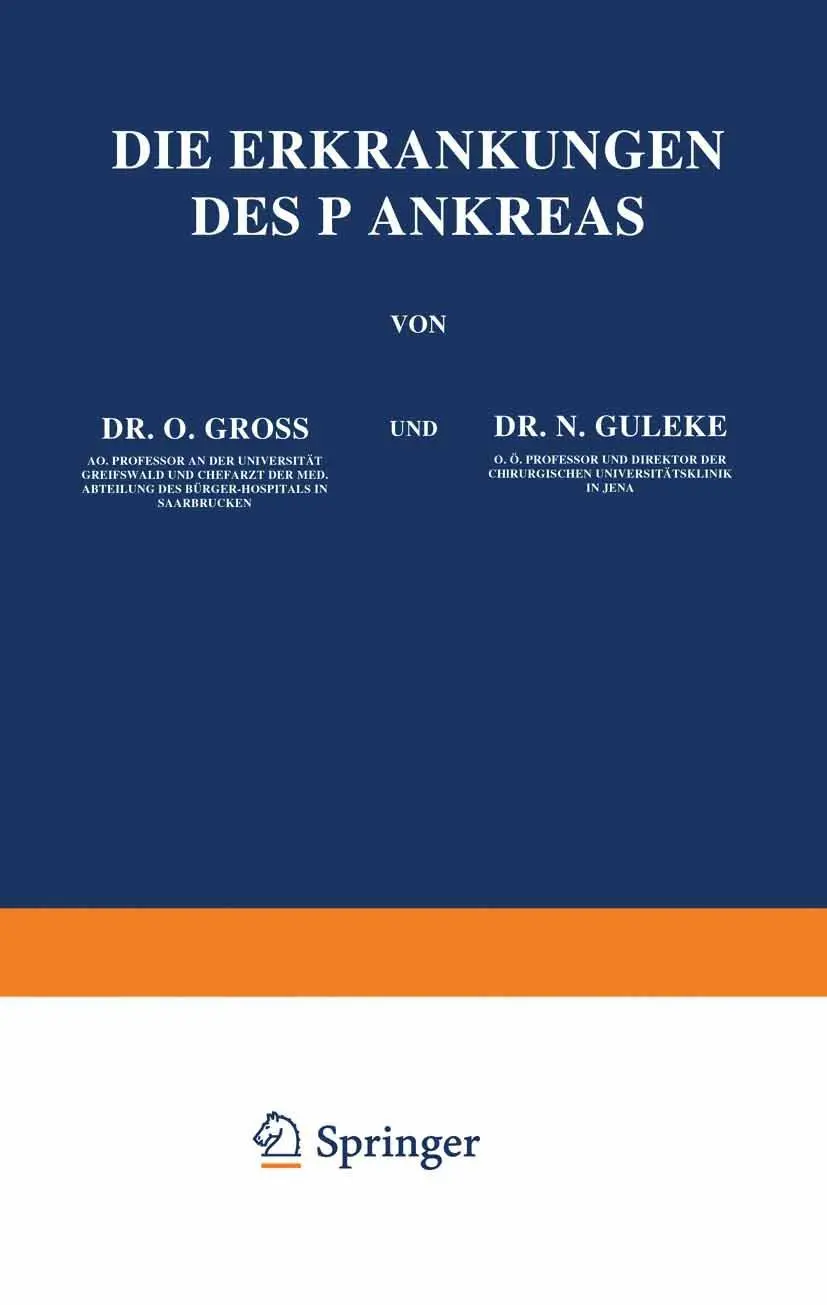 Cover: 9783642888380 | Die Erkrankungen des Pankreas | O. Groß (u. a.) | Taschenbuch | viii