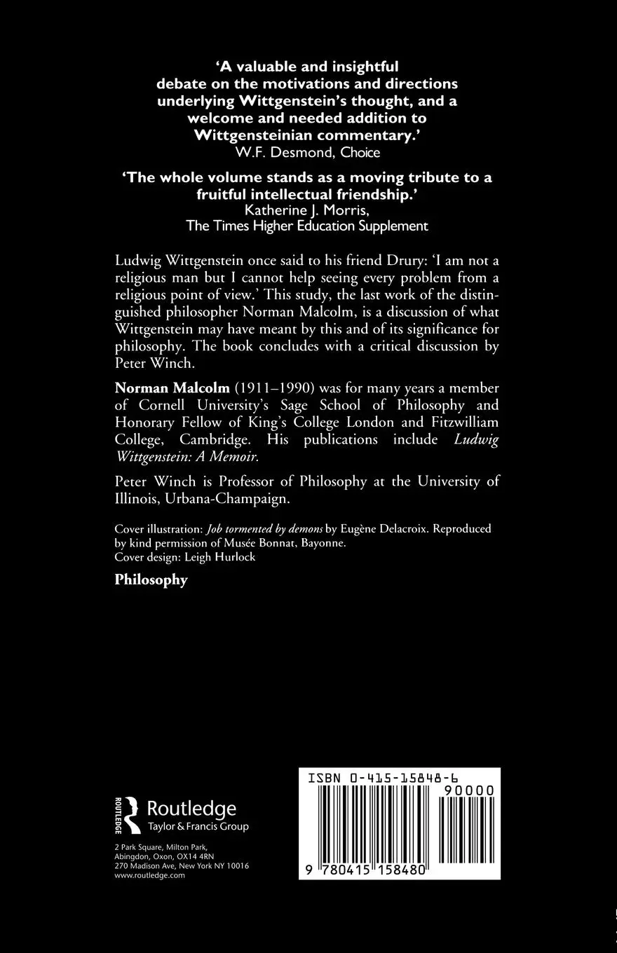 Rückseite: 9780415158480 | Wittgenstein | A Religious Point Of View? | Norman Malcolm | Buch