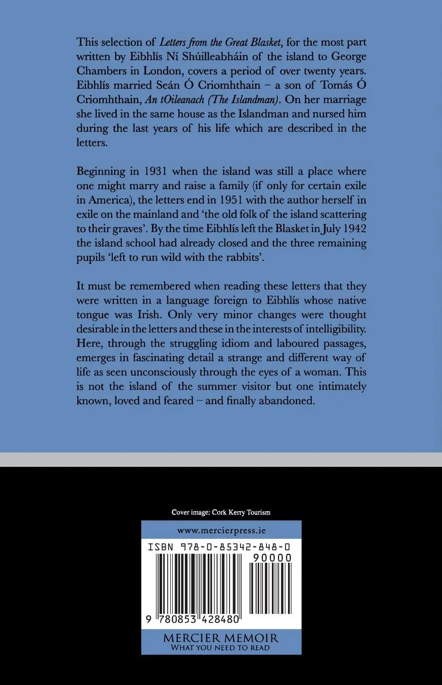 Rückseite: 9780853428480 | Letters from The Great Blasket | Eibhlís Ní Shúilleabháin | Buch
