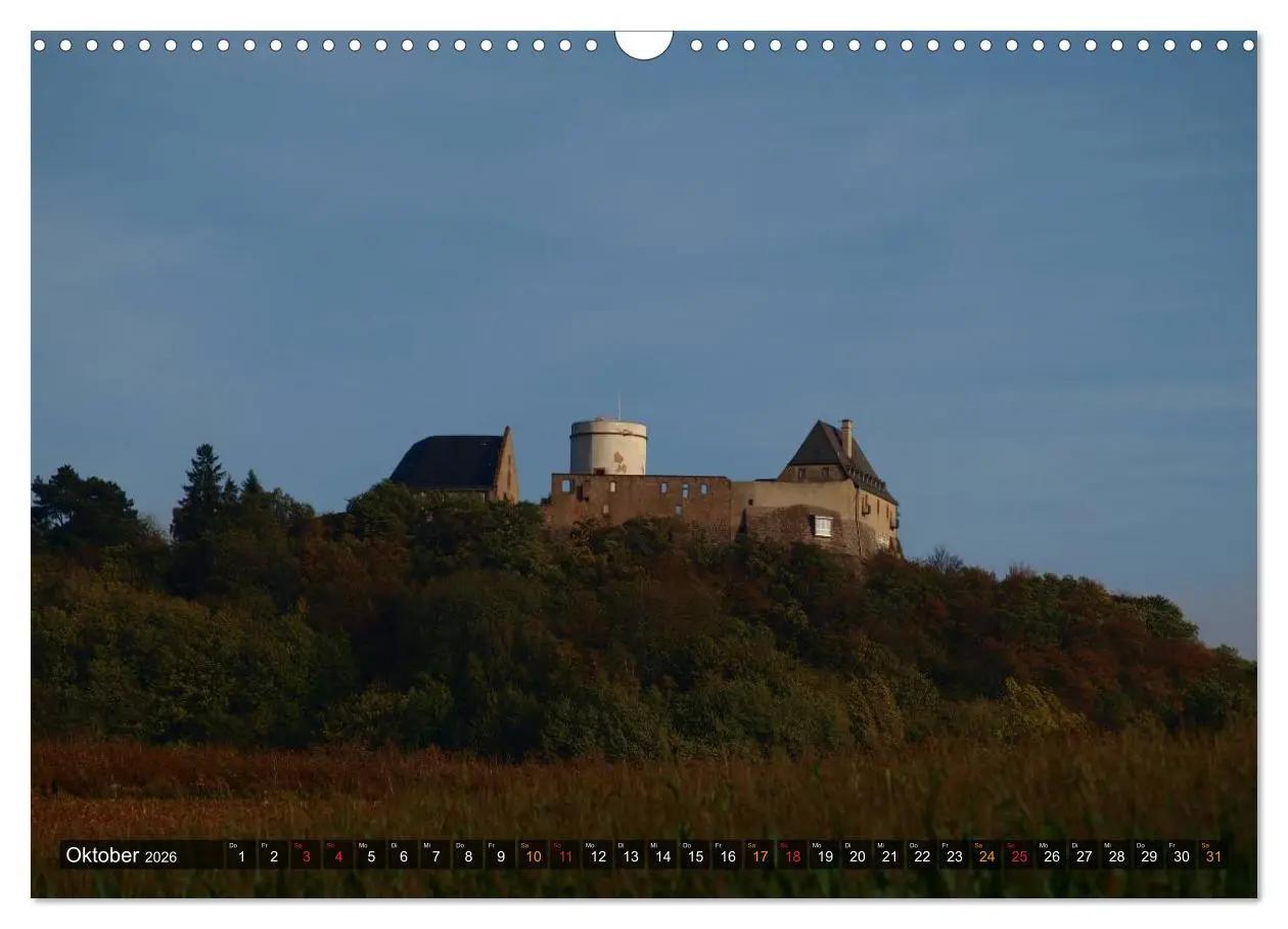 Bild: 9783516148480 | Burgen &amp; Schlösser im Odenwald (Wandkalender 2026 DIN A3 quer),...