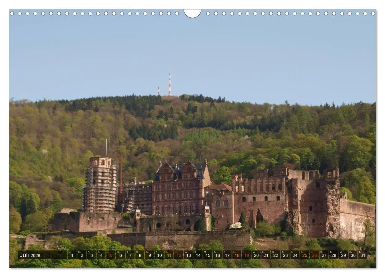 Bild: 9783516148480 | Burgen &amp; Schlösser im Odenwald (Wandkalender 2026 DIN A3 quer),...