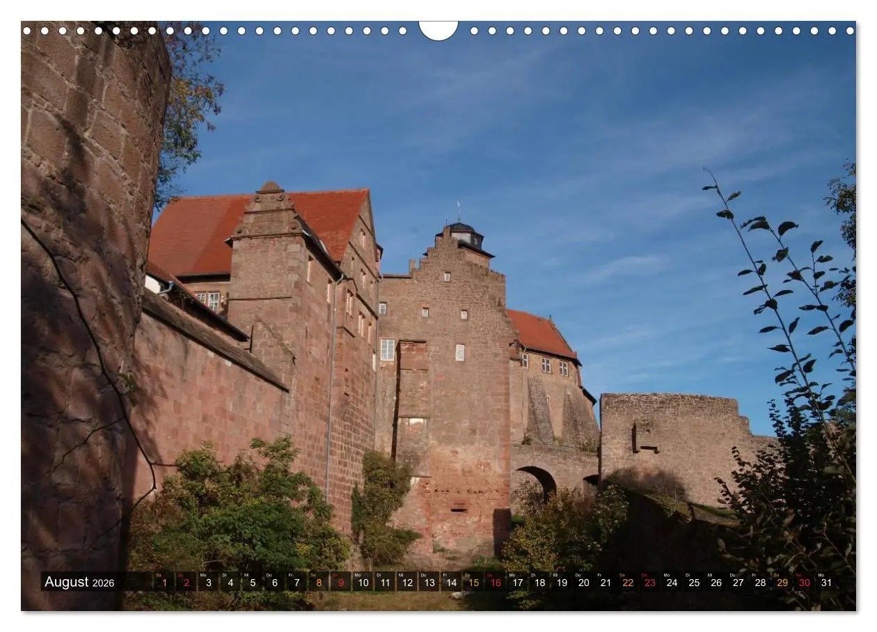 Bild: 9783516148480 | Burgen &amp; Schlösser im Odenwald (Wandkalender 2026 DIN A3 quer),...